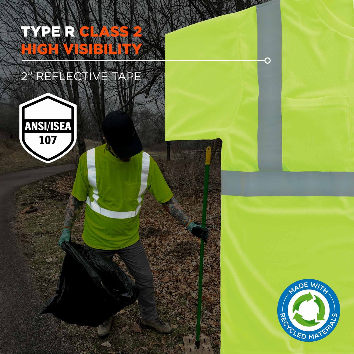 Yellow/Lime Safety Shirts - Ergodyne - Hi-Vis Comfort