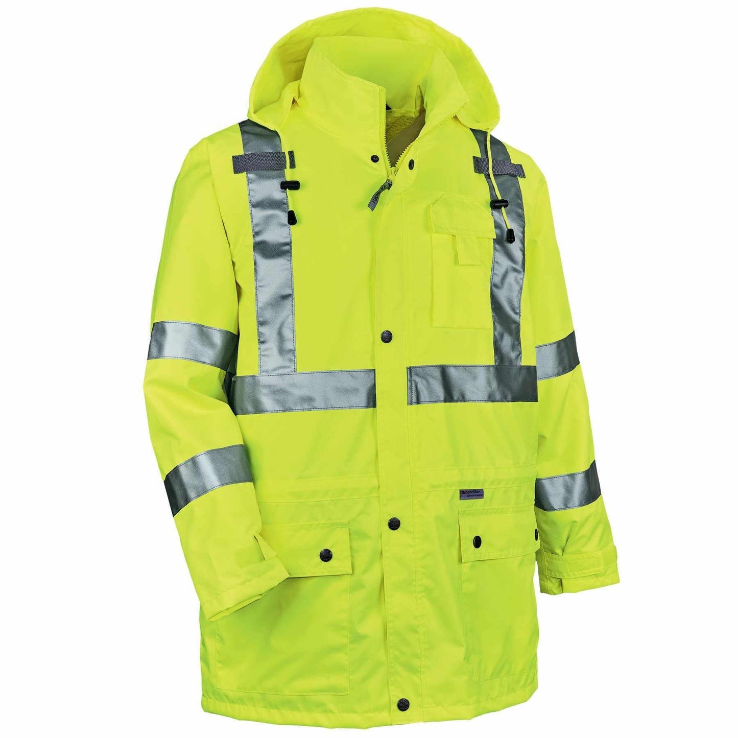Yellow/Lime Rain Jacket - Ergodyne - Waterproof Design