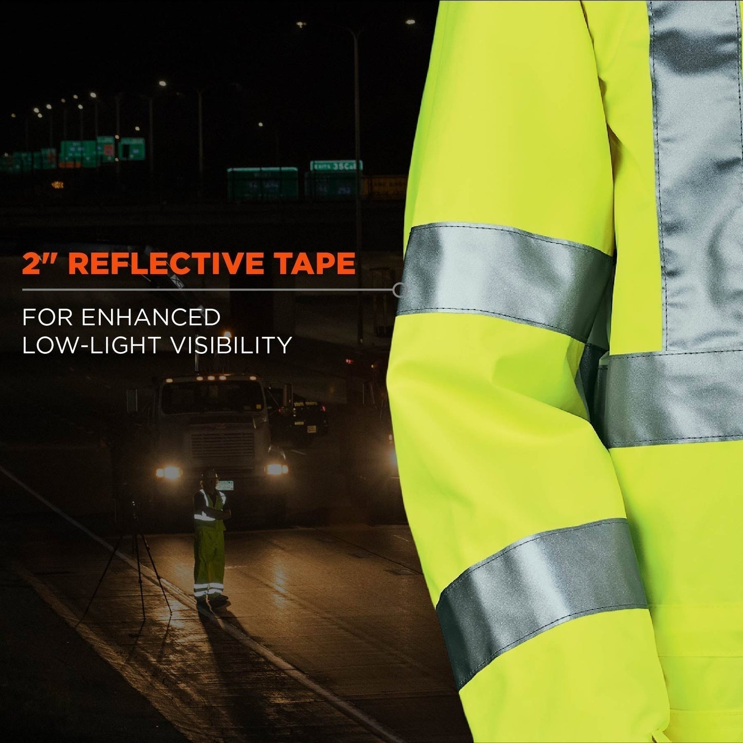Yellow/Lime Rain Jacket - Ergodyne - Waterproof Design
