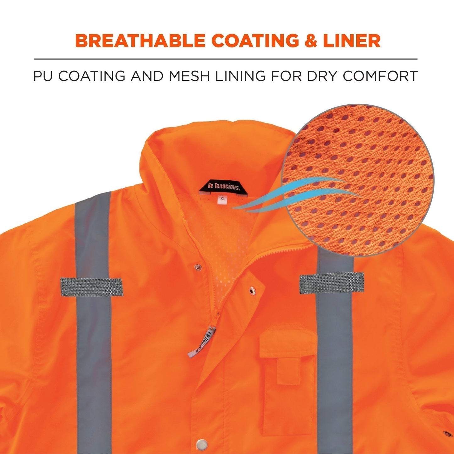 Yellow/Lime Rain Jacket - Ergodyne - Waterproof Design