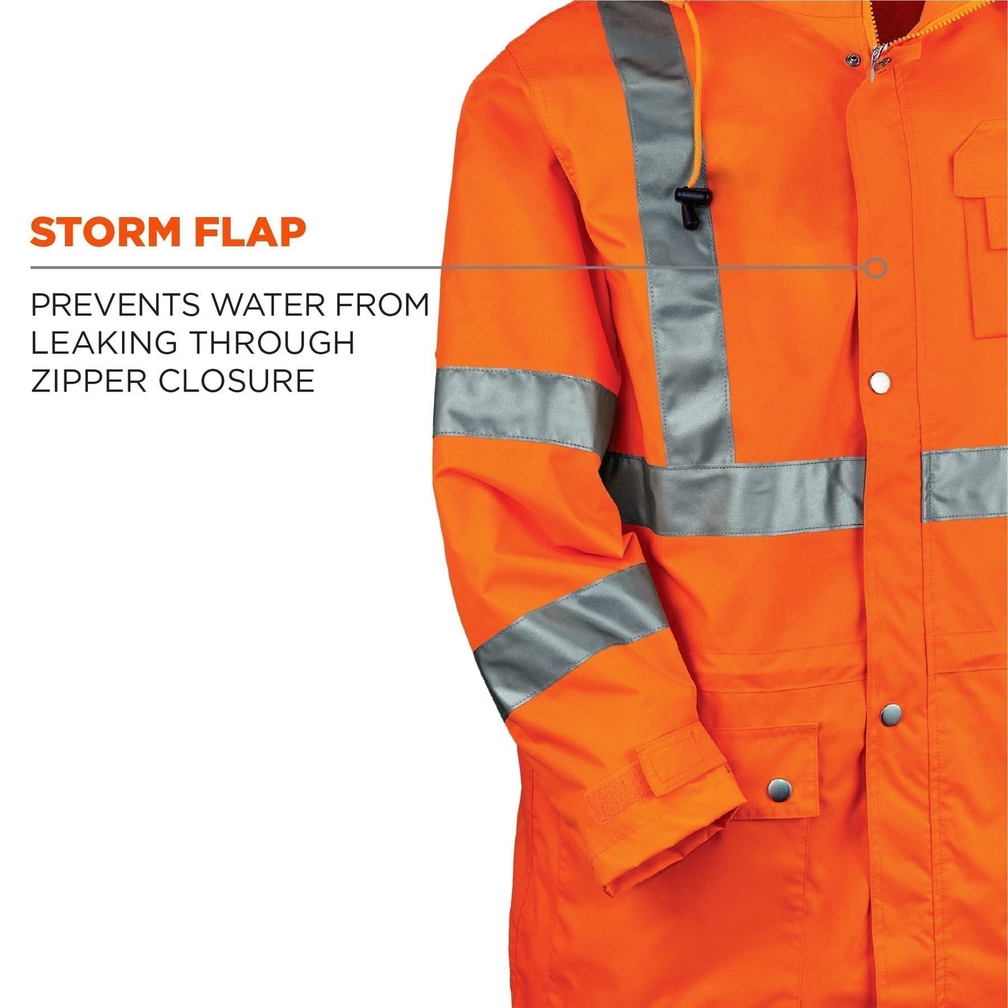 Yellow/Lime Rain Jacket - Ergodyne - Waterproof Design