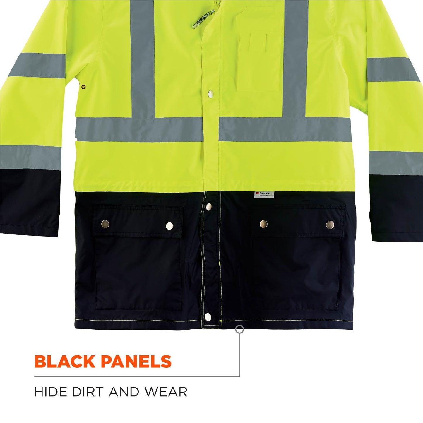 Yellow/Lime Rain Jacket - Ergodyne - Hi-Vis Waterproof