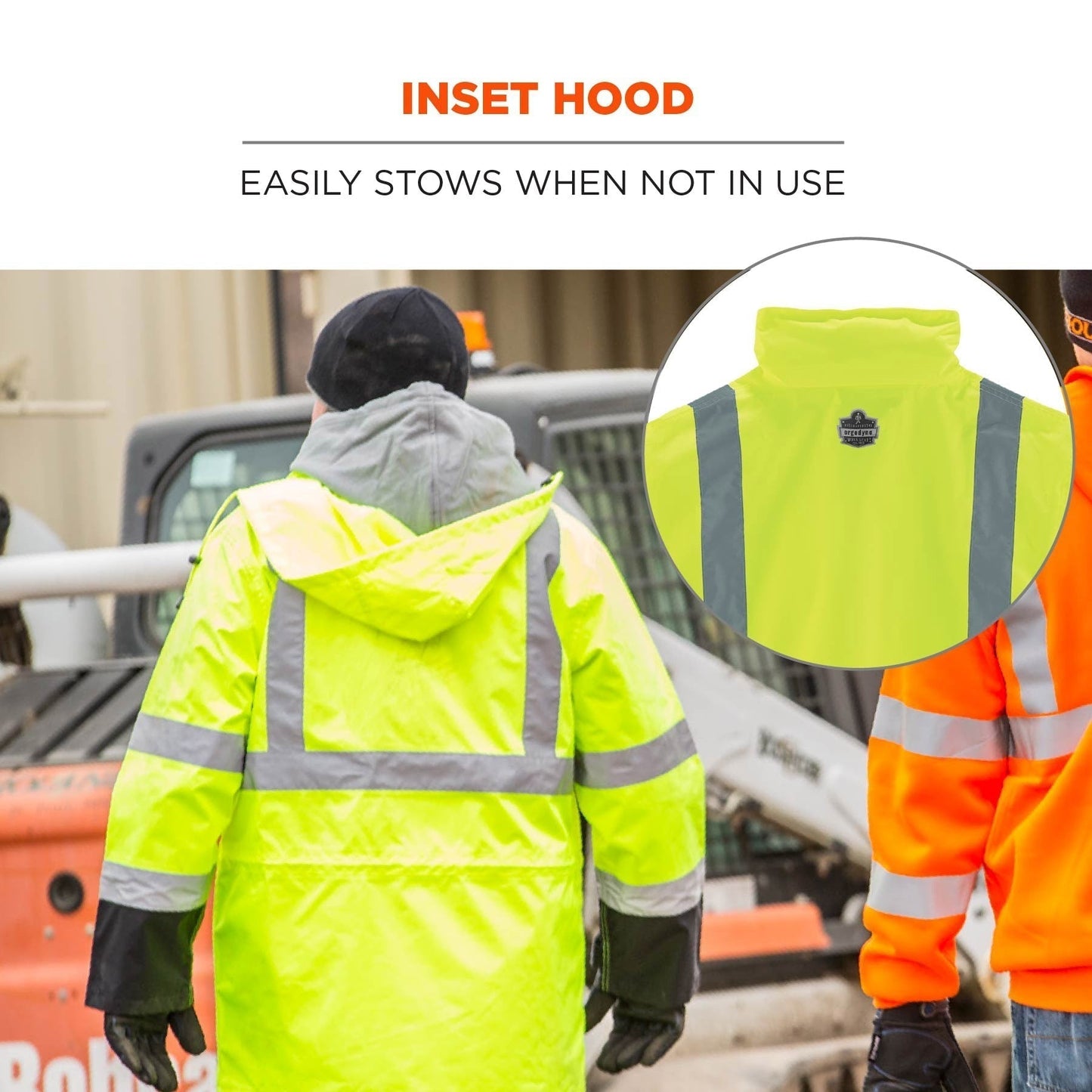 Yellow/Lime Rain Jacket - Ergodyne - Hi-Vis Waterproof