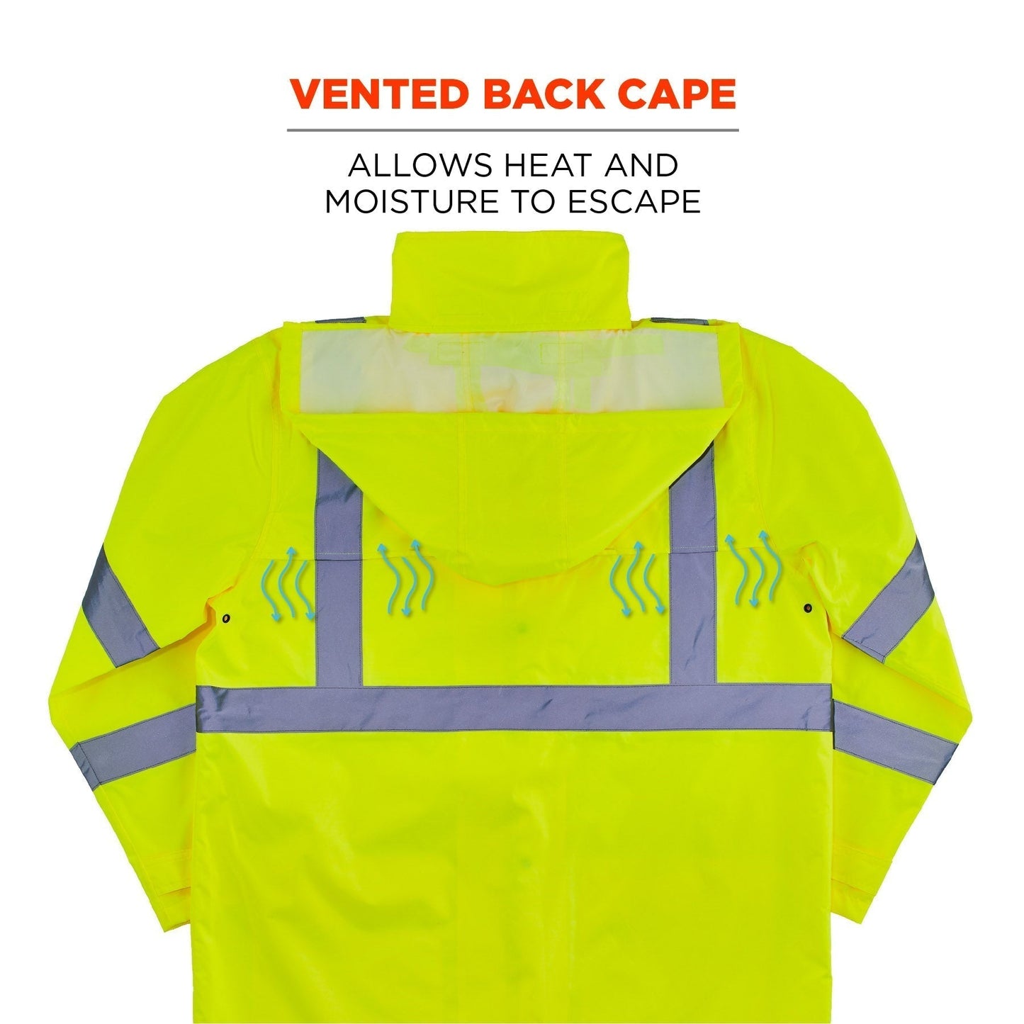 Yellow/Lime Rain Jacket - Ergodyne - Waterproof Design