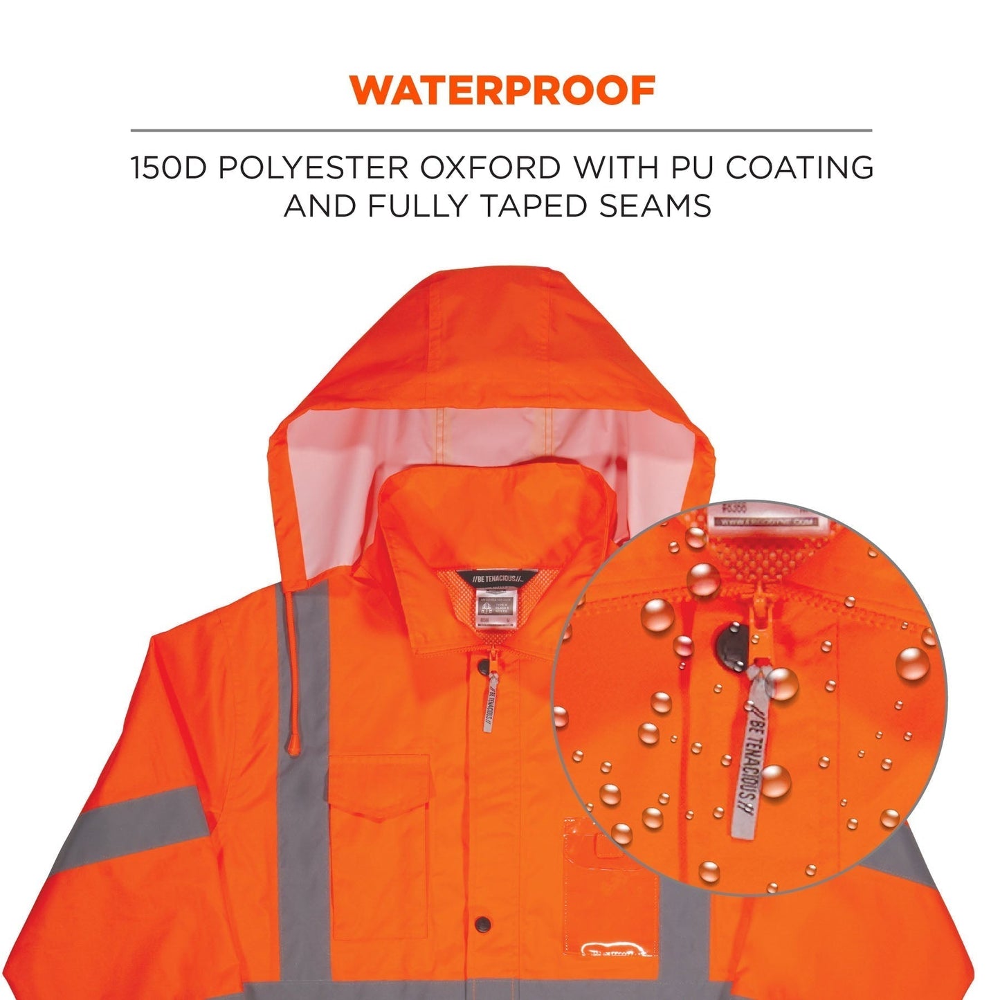 Yellow/Lime Rain Jacket - Ergodyne - Waterproof Design