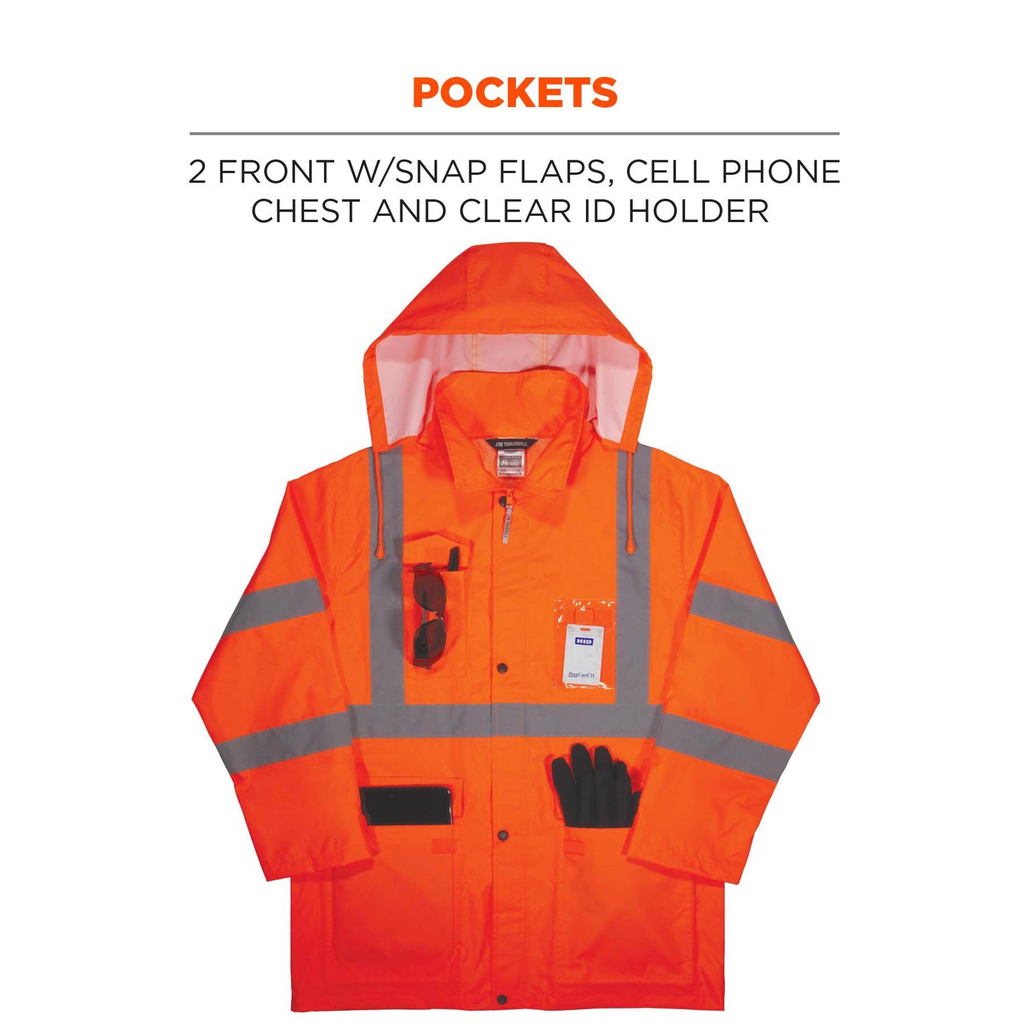 Yellow/Lime Rain Jacket - Ergodyne - Waterproof Design