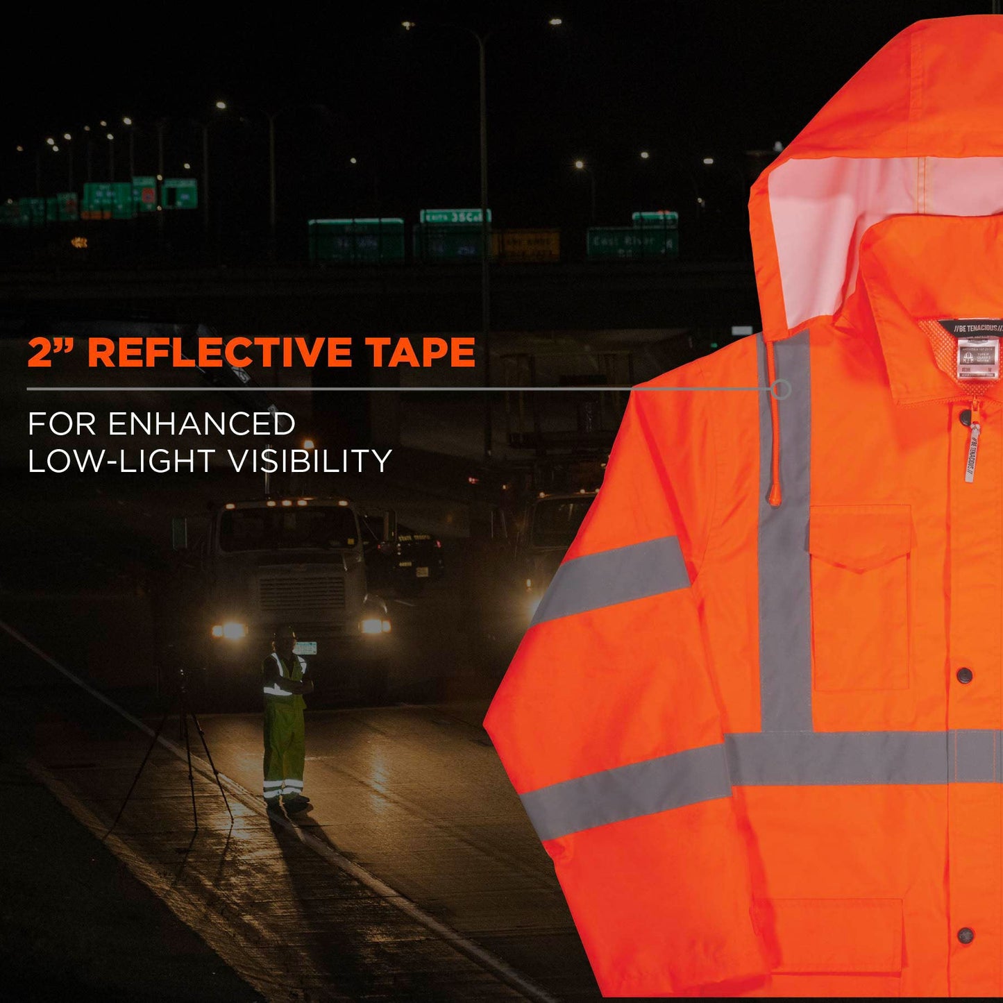 Yellow/Lime Rain Jacket - Ergodyne - Waterproof Design