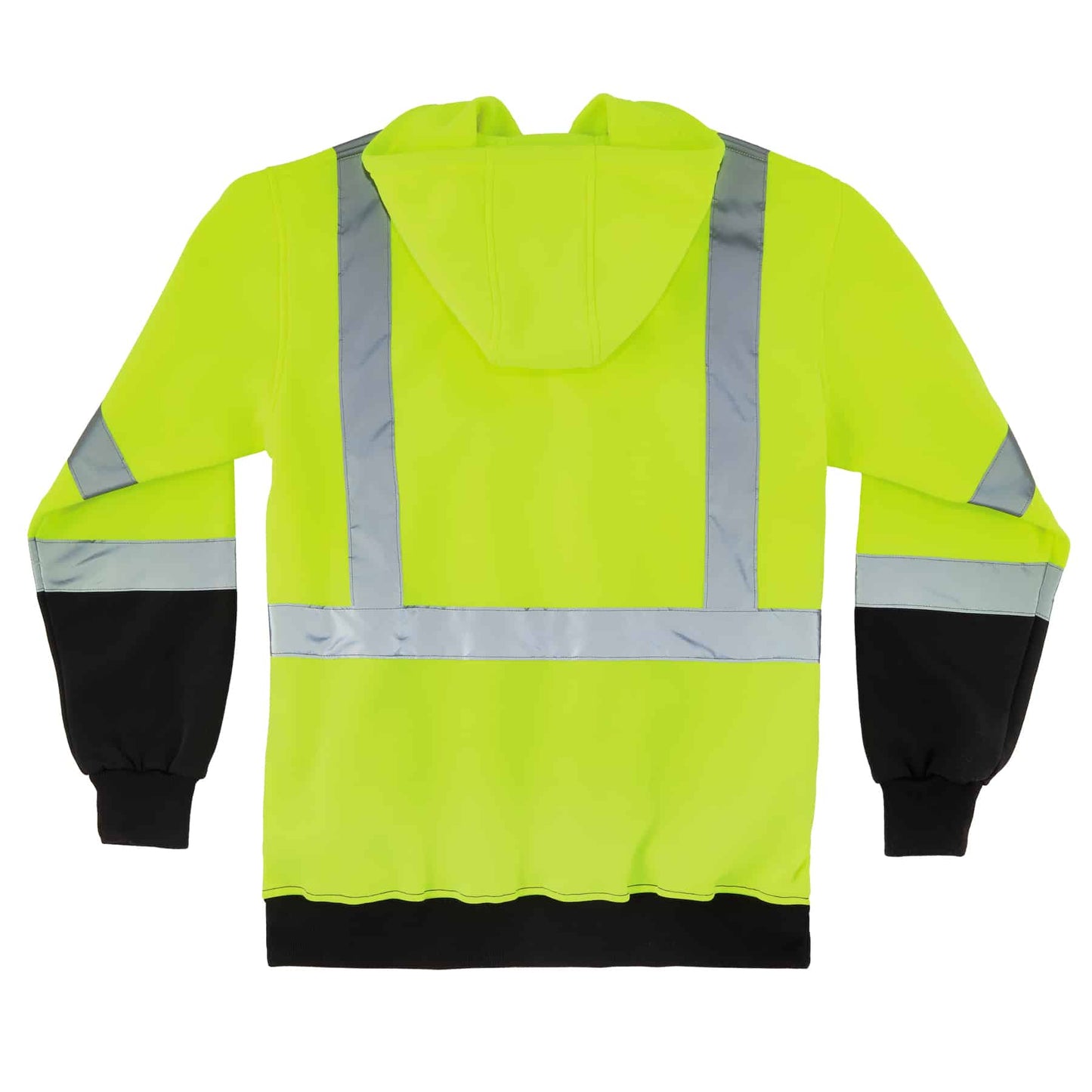 Yellow/Lime Safety Sweatshirt - Ergodyne - Zippered Hoodie