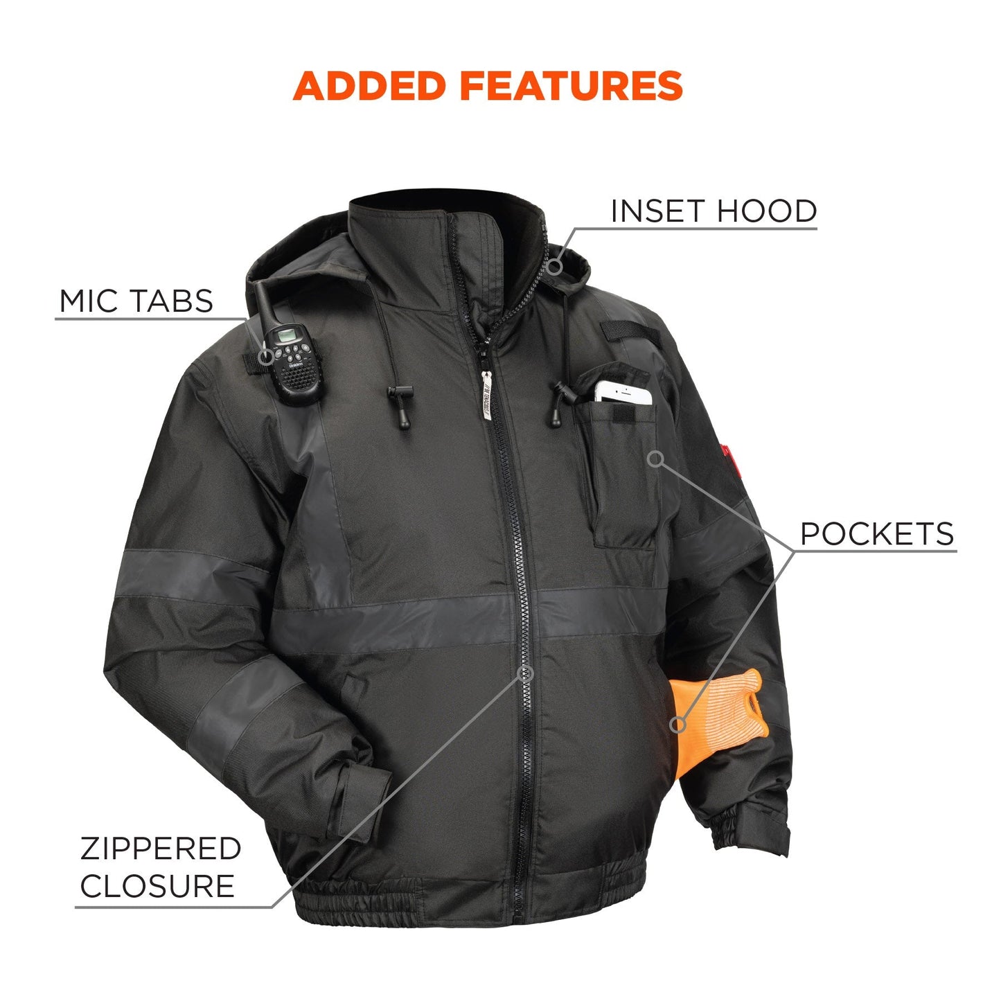 Black Safety Jackets - Ergodyne - Thermal Insulated