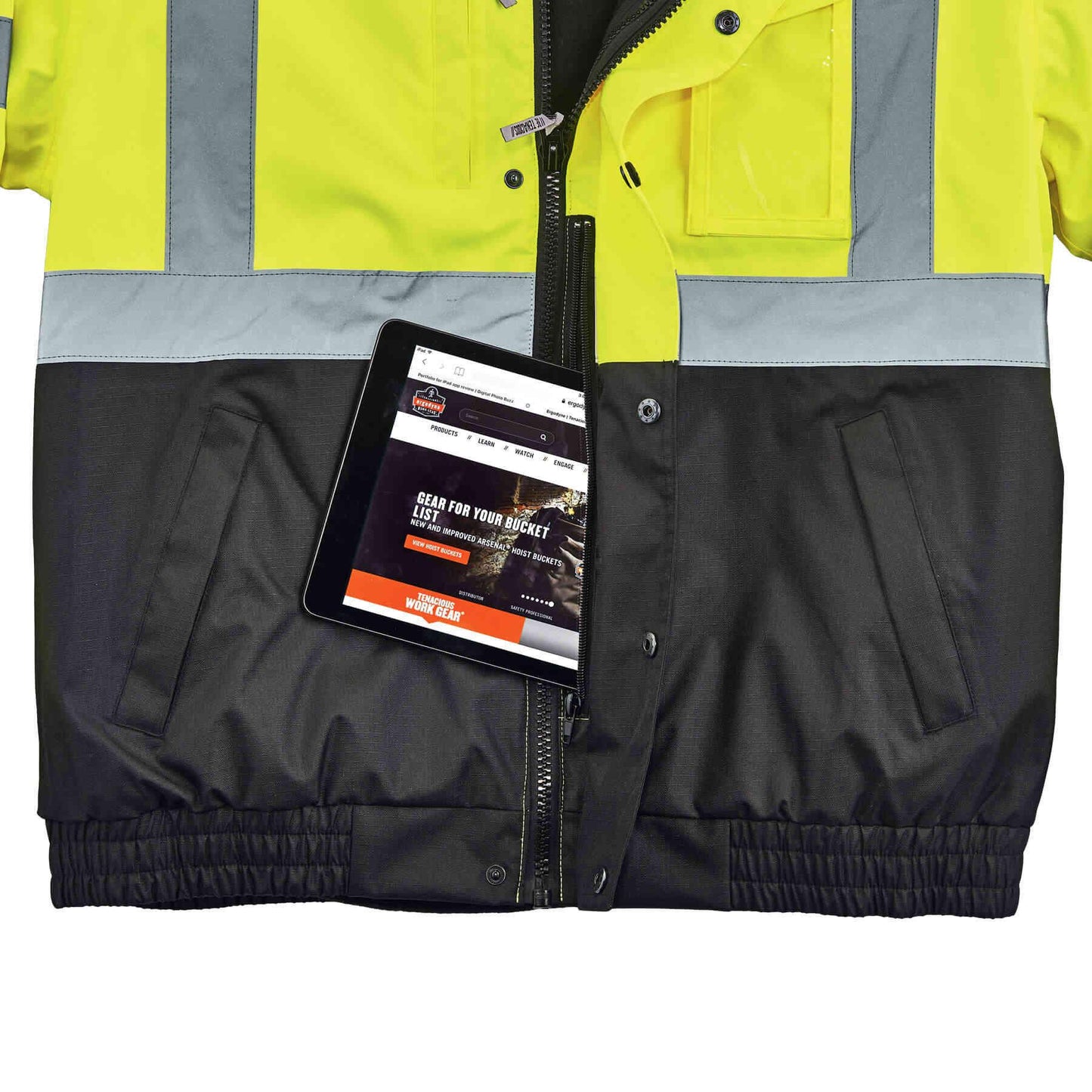 Yellow/Lime Safety Jacket - Ergodyne - Hi-Vis Design