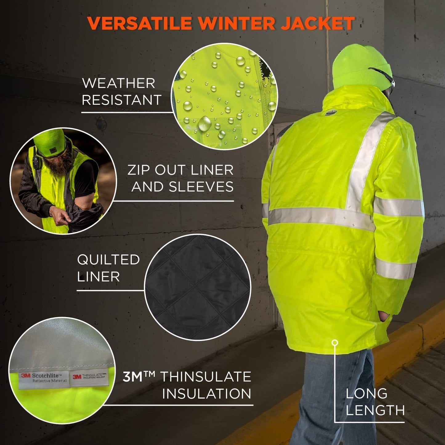 Yellow/Lime Safety Jackets - Ergodyne - Versatile Design