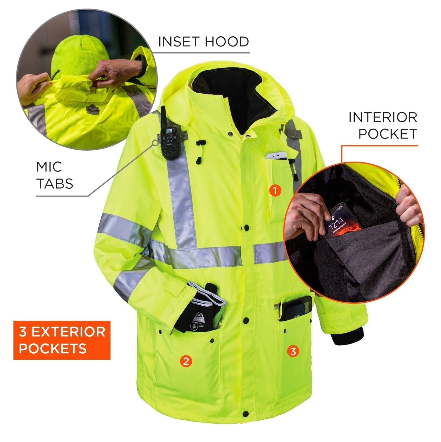 Yellow/Lime Safety Jackets - Ergodyne - Versatile Design