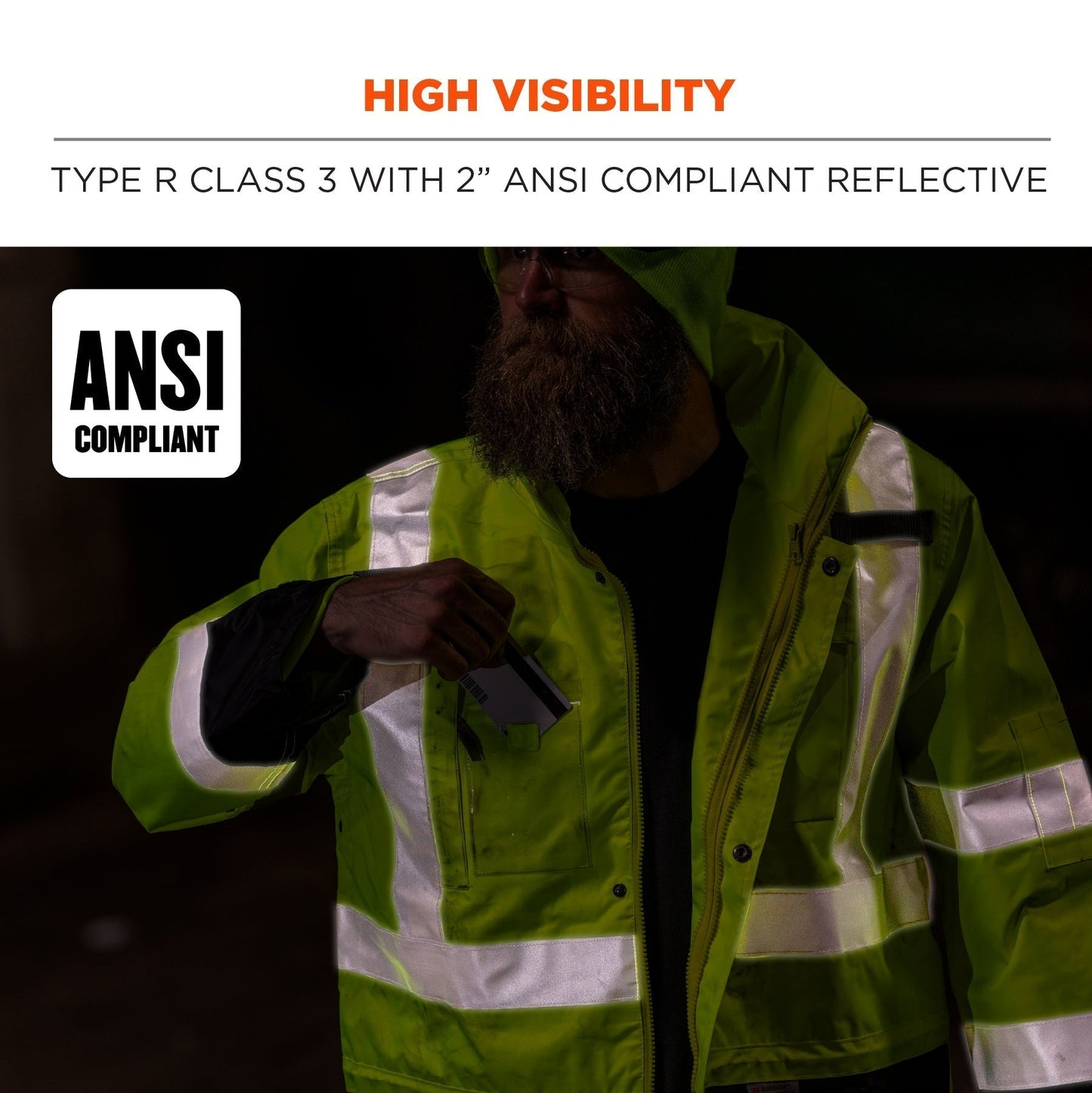 Yellow/Lime Safety Jacket - Ergodyne - High Visibility
