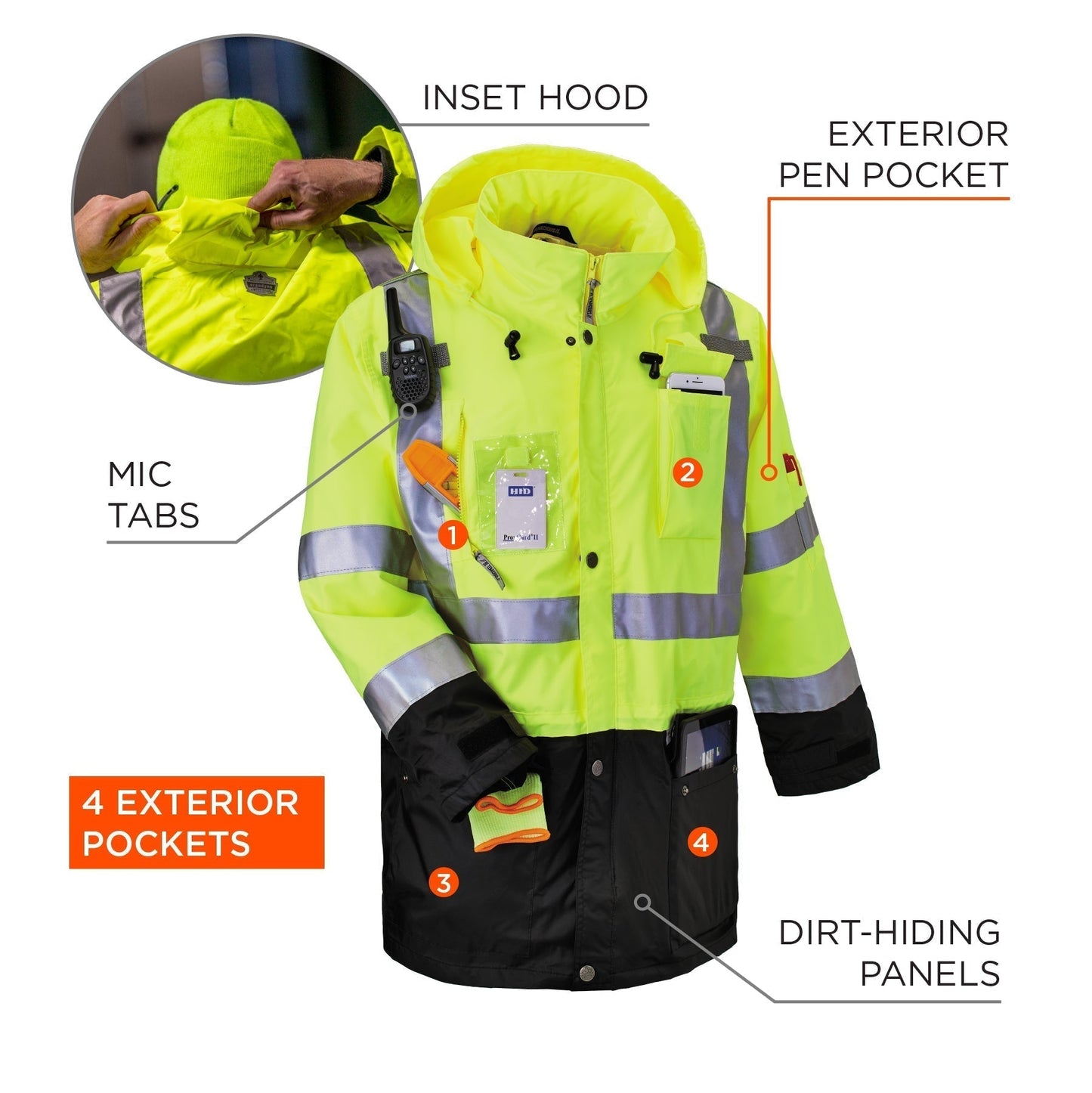 Yellow/Lime Safety Jacket - Ergodyne - High Visibility