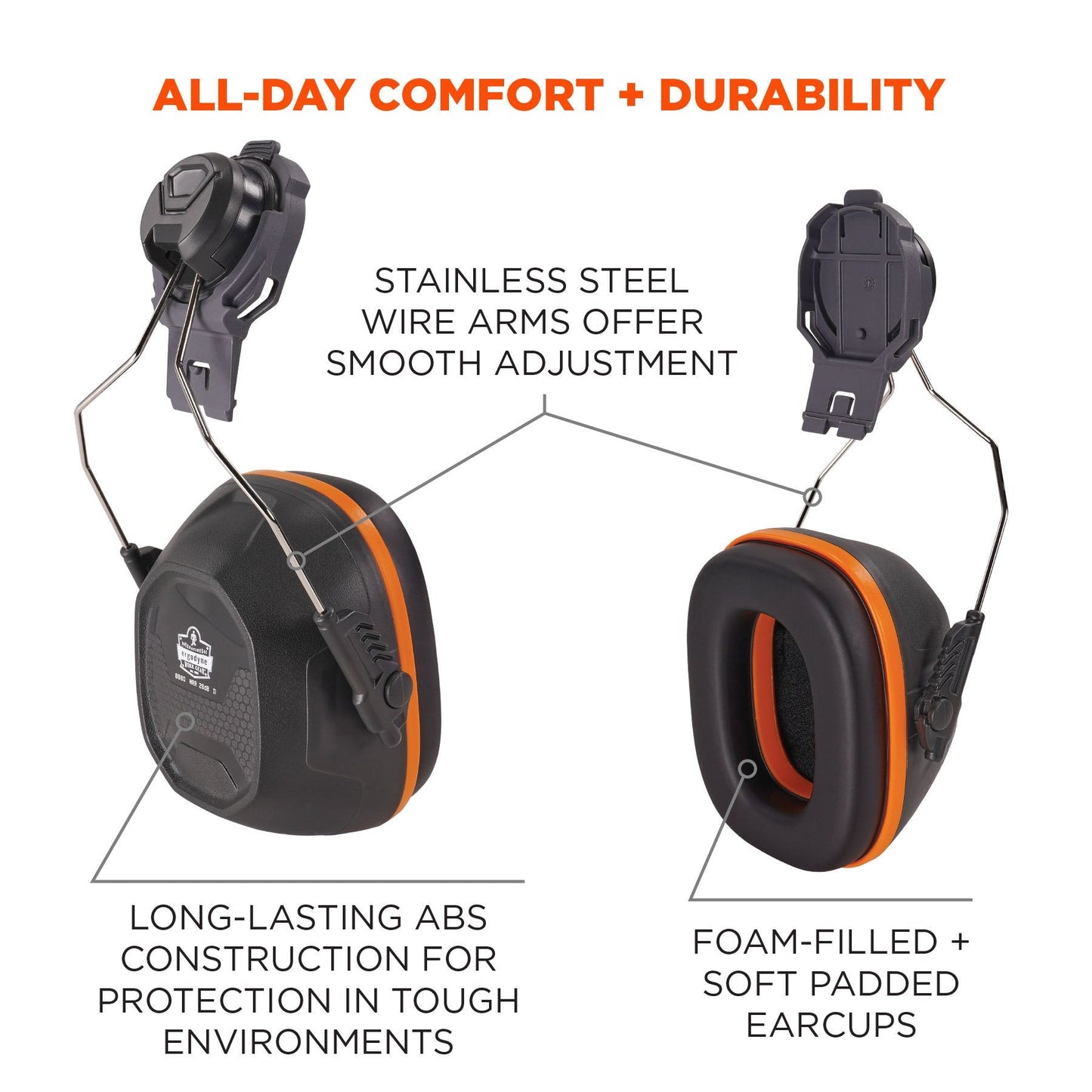 26dB NRR Ear Muffs - Ergodyne - Comfortable Design