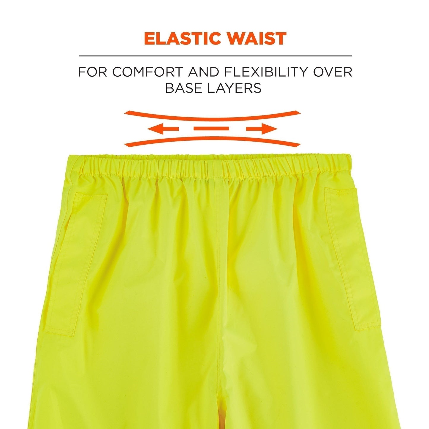 Yellow/Lime Rain Pants - Ergodyne - Waterproof Fabric