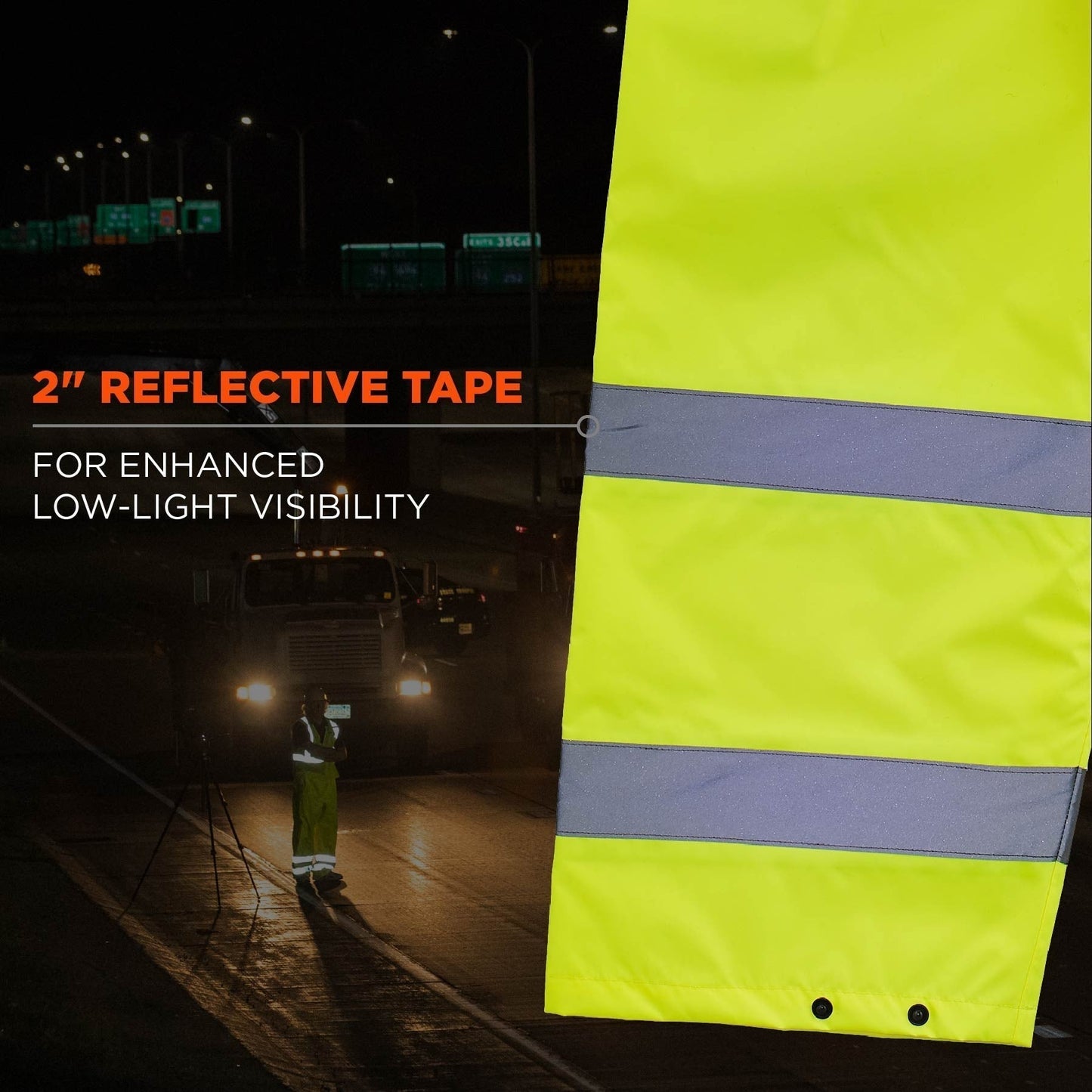 Yellow/Lime Rain Pants - Ergodyne - Waterproof Fabric