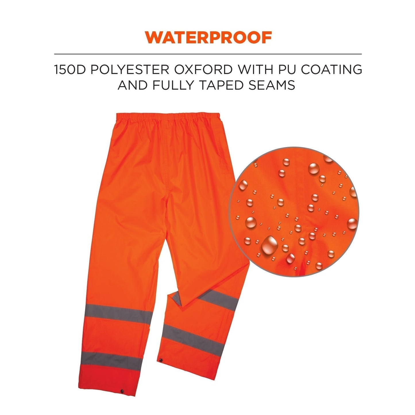 Yellow/Lime Rain Pants - Ergodyne - Waterproof Fabric