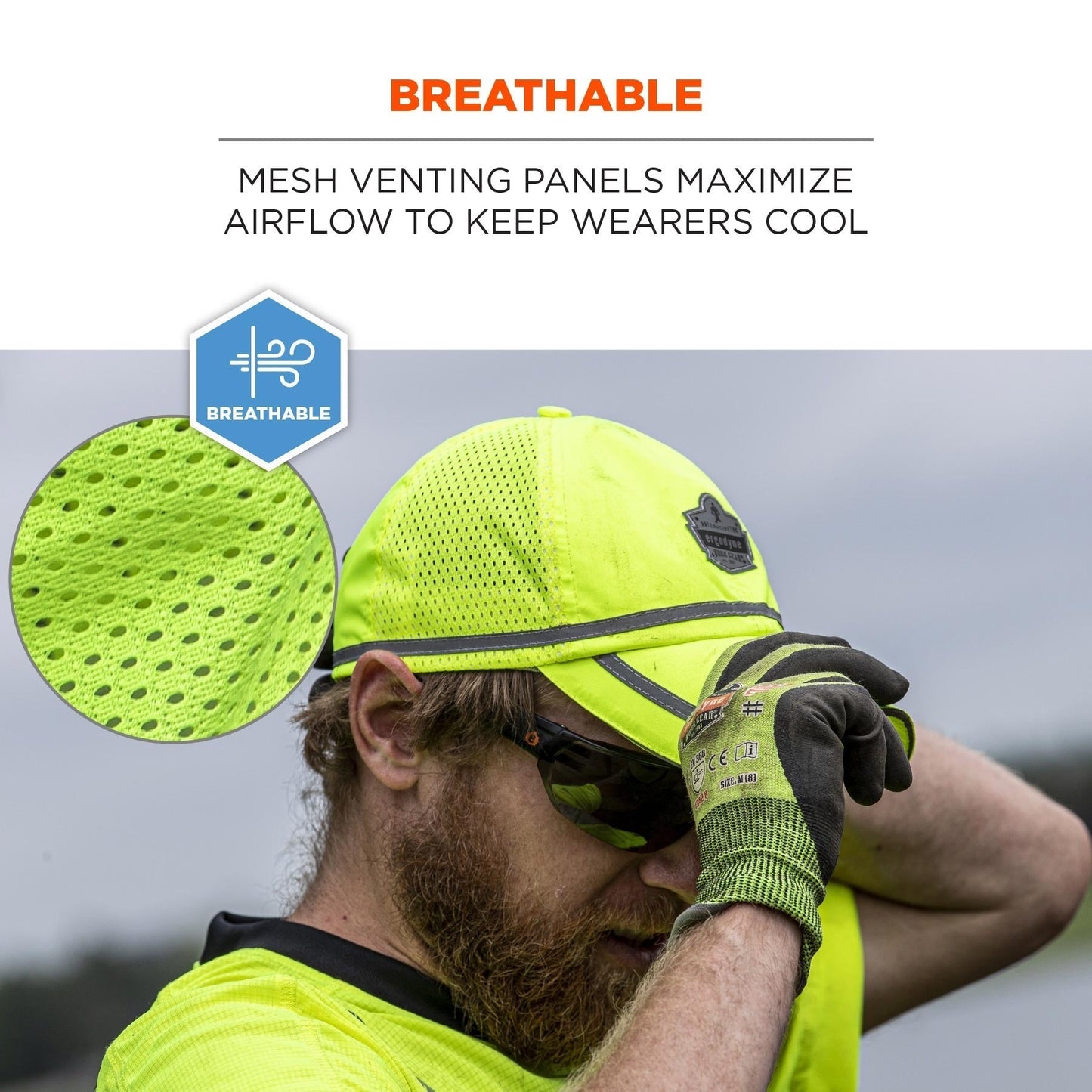 Yellow/Lime Ball Caps - Ergodyne - Hi-Vis Design