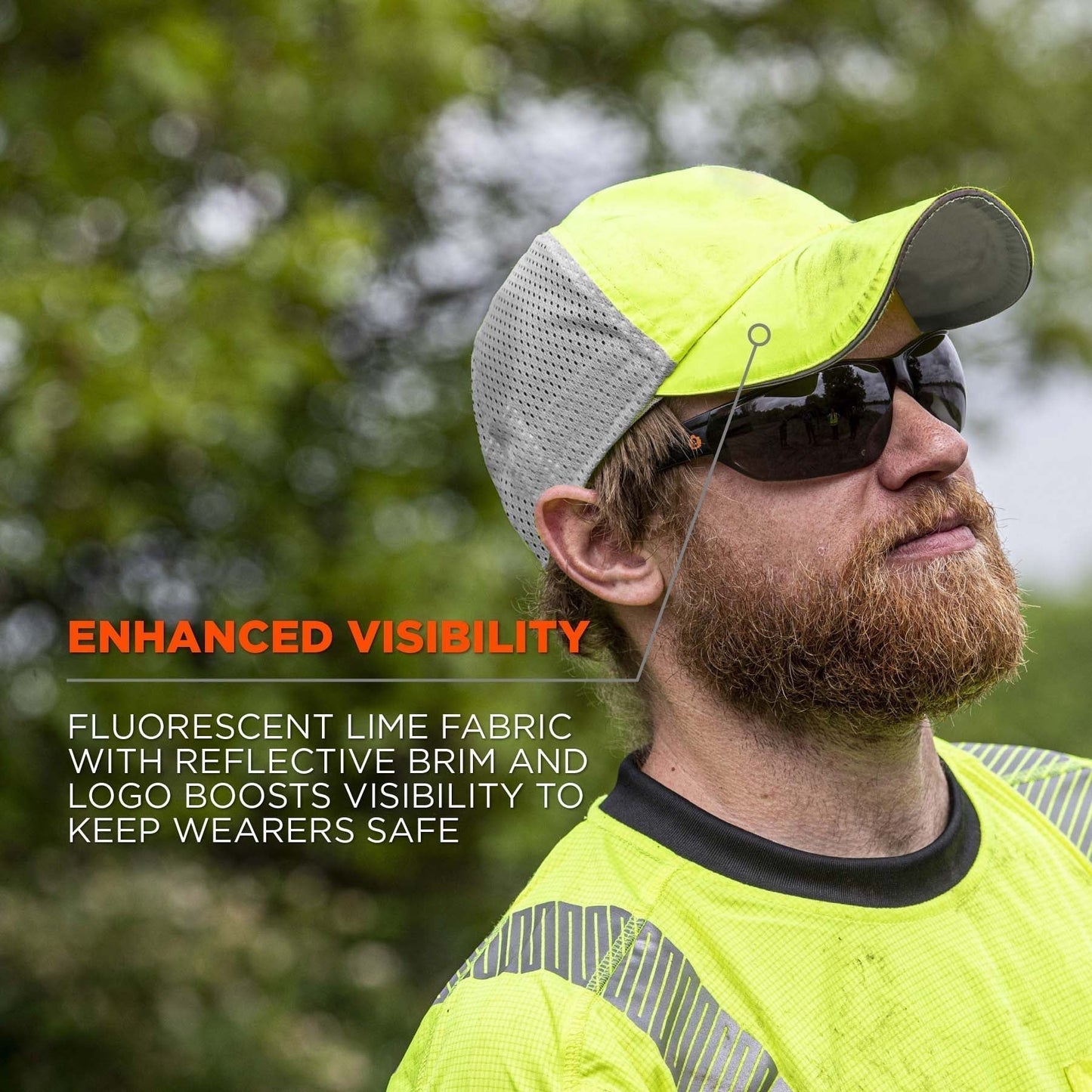 Hi-Vis Lime Cap - Ergodyne - Reflective Stretch-Fit