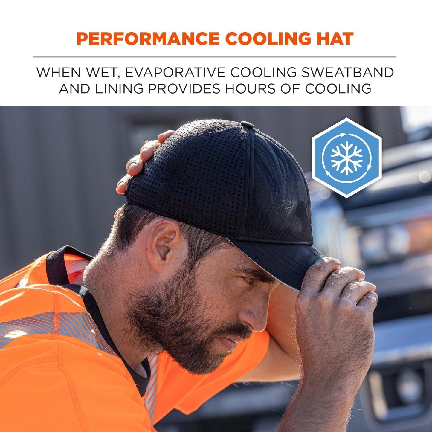 Black Ball Caps - Ergodyne - Performance Cooling Hat