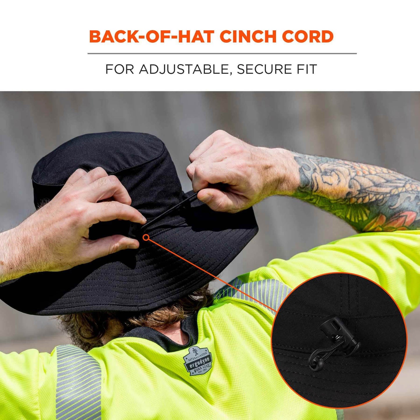Black Cooling Bucket Hat - Ergodyne - Evaporative Material