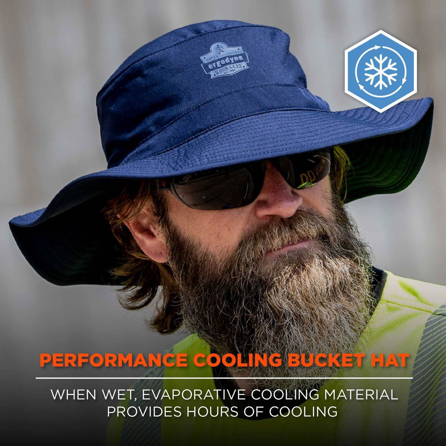 Black Cooling Bucket Hat - Ergodyne - Evaporative Material