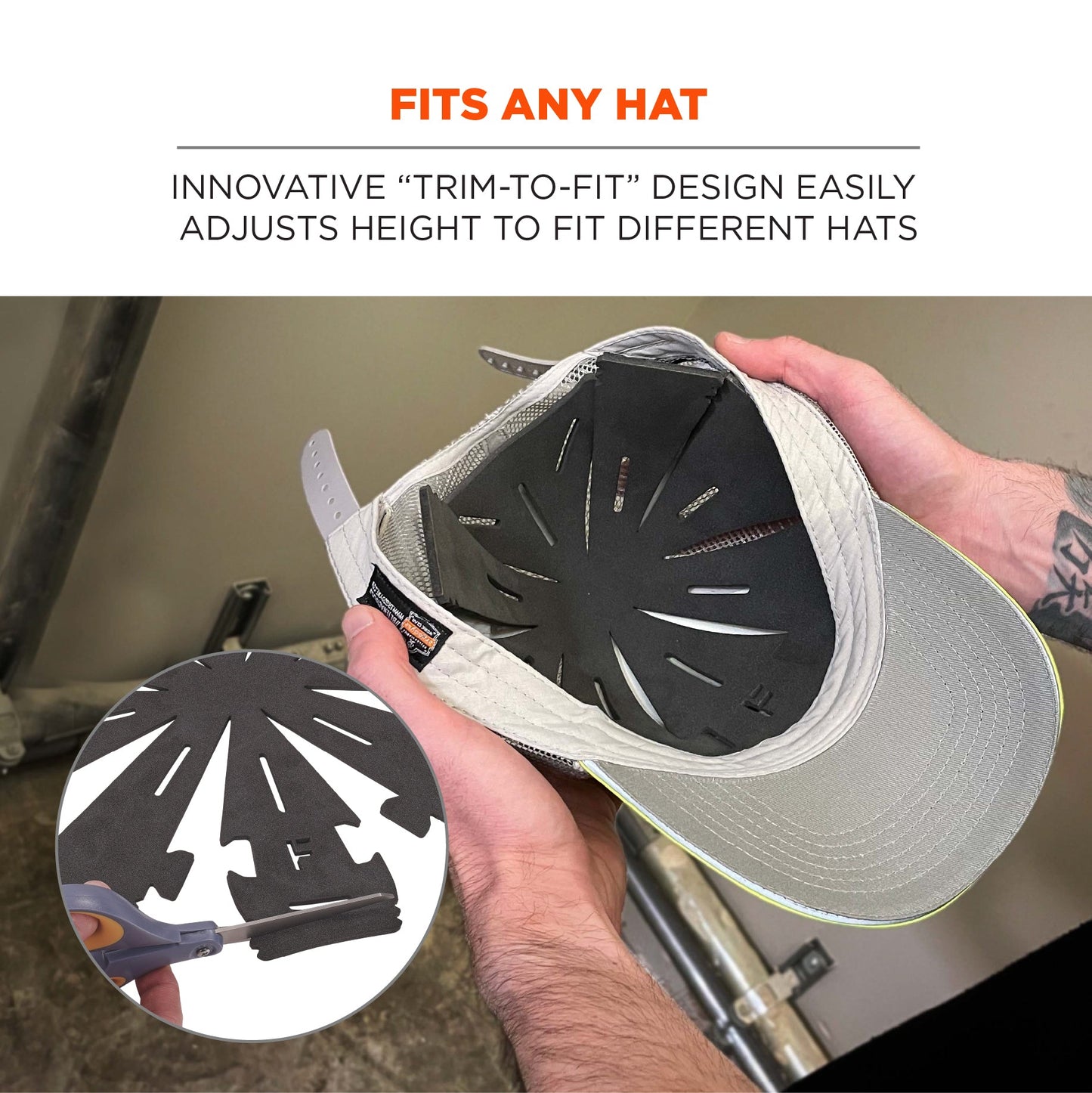 Soft Foam Bump Cap Inserts - Ergodyne - Custom Fit