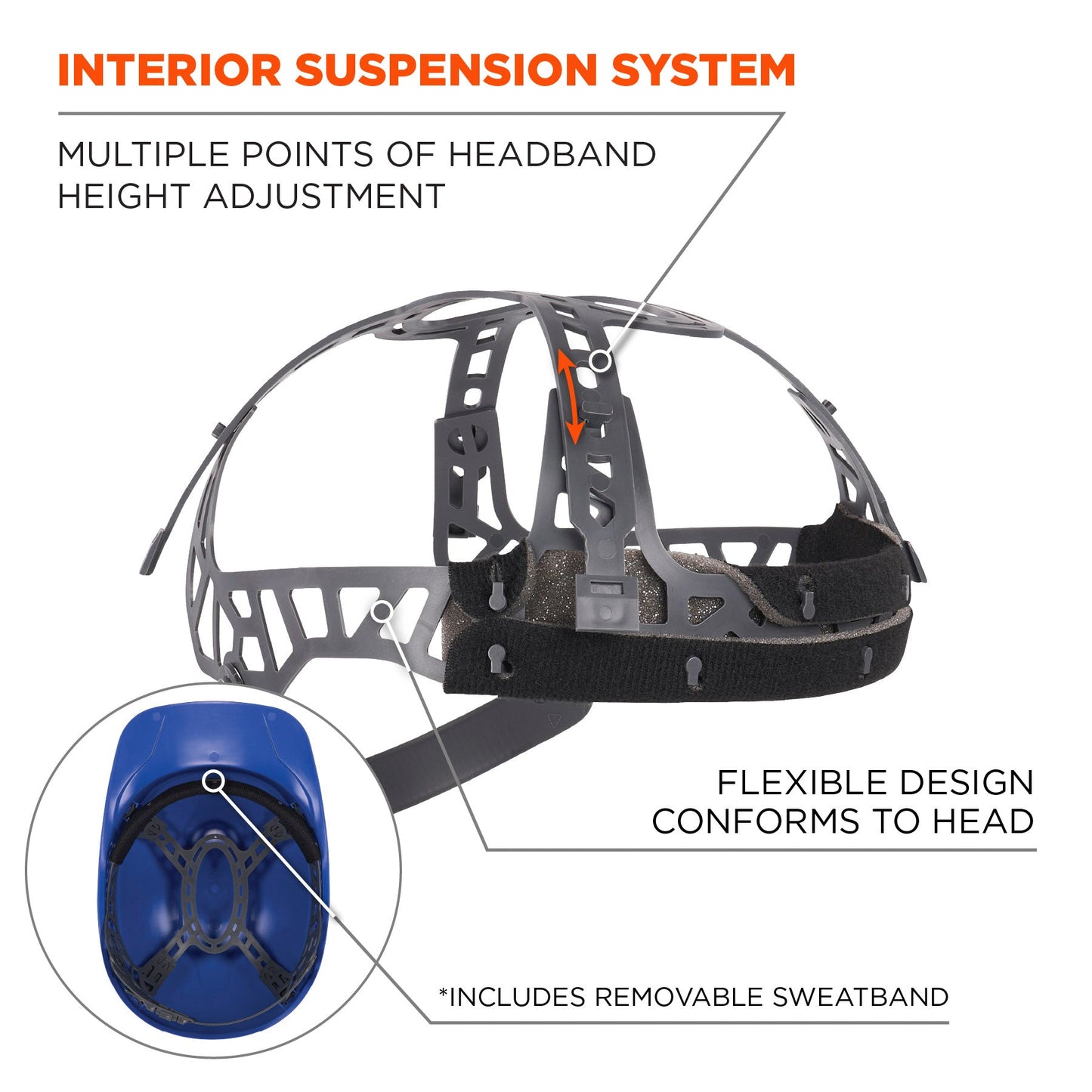 Blue Bump Caps - Ergodyne - Vented Hard Shell Design