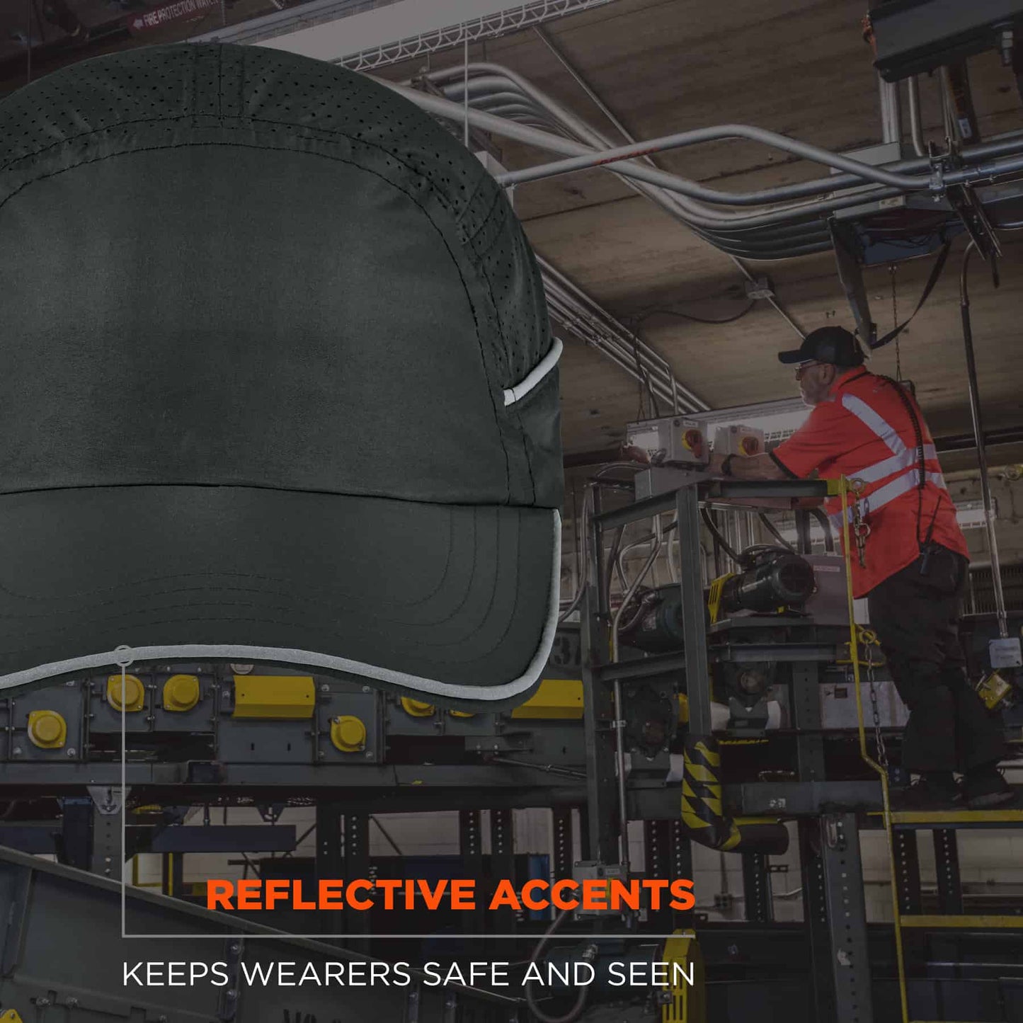 Black Bump Cap - Ergodyne - Lightweight Polyester Mesh
