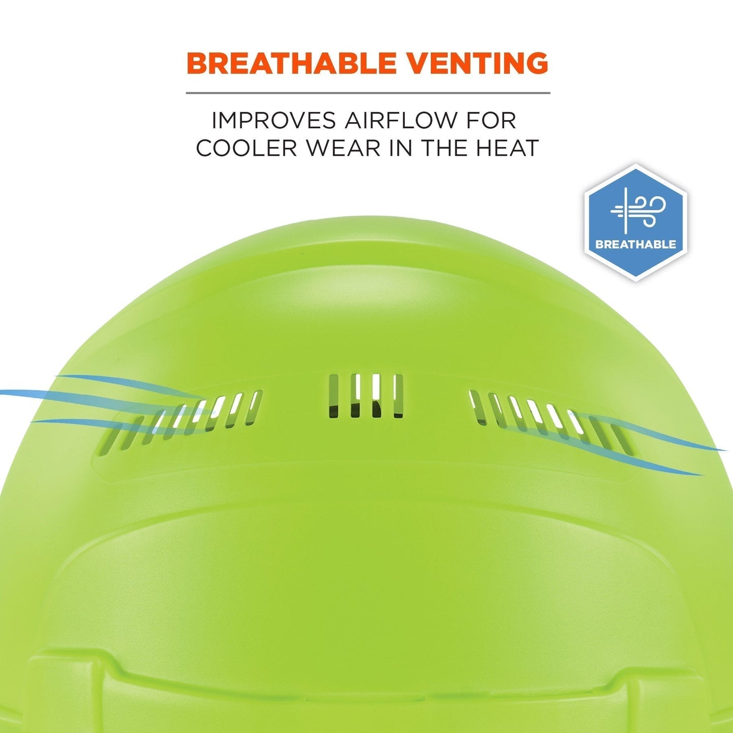 Lime Hard Hats - Ergodyne - Lightweight Vented Design