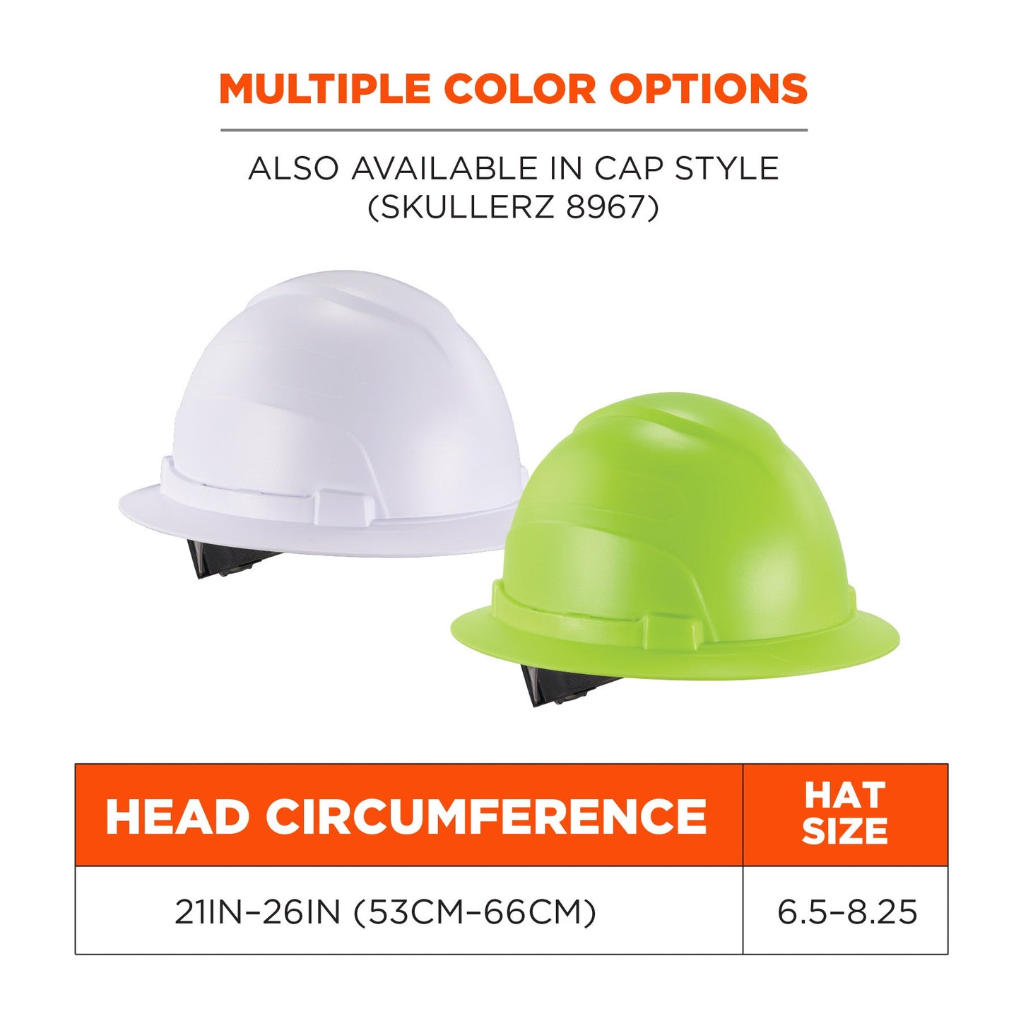 Lime Hard Hats - Ergodyne - Lightweight Full Brim Design