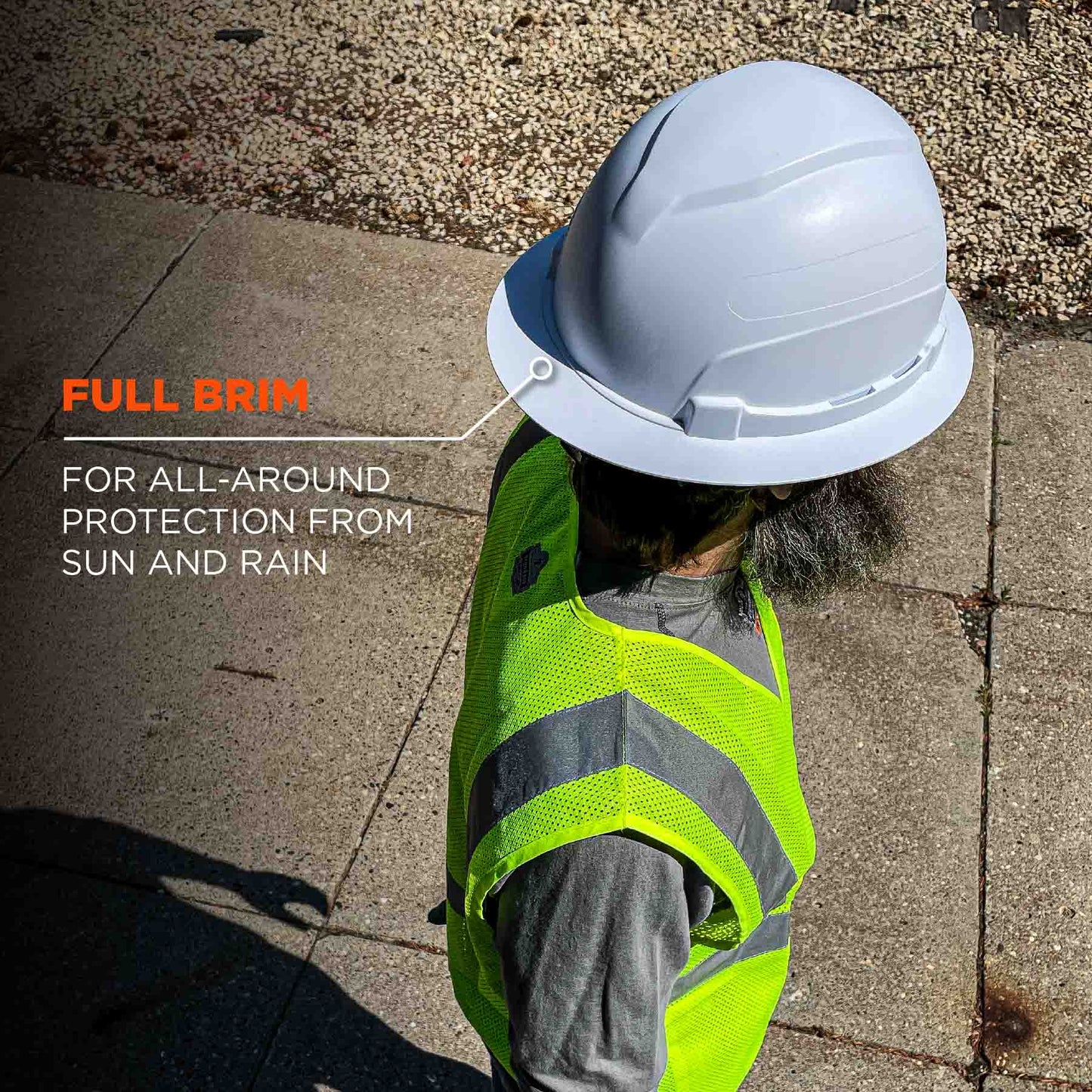 Lime Hard Hats - Ergodyne - Lightweight Full Brim Design