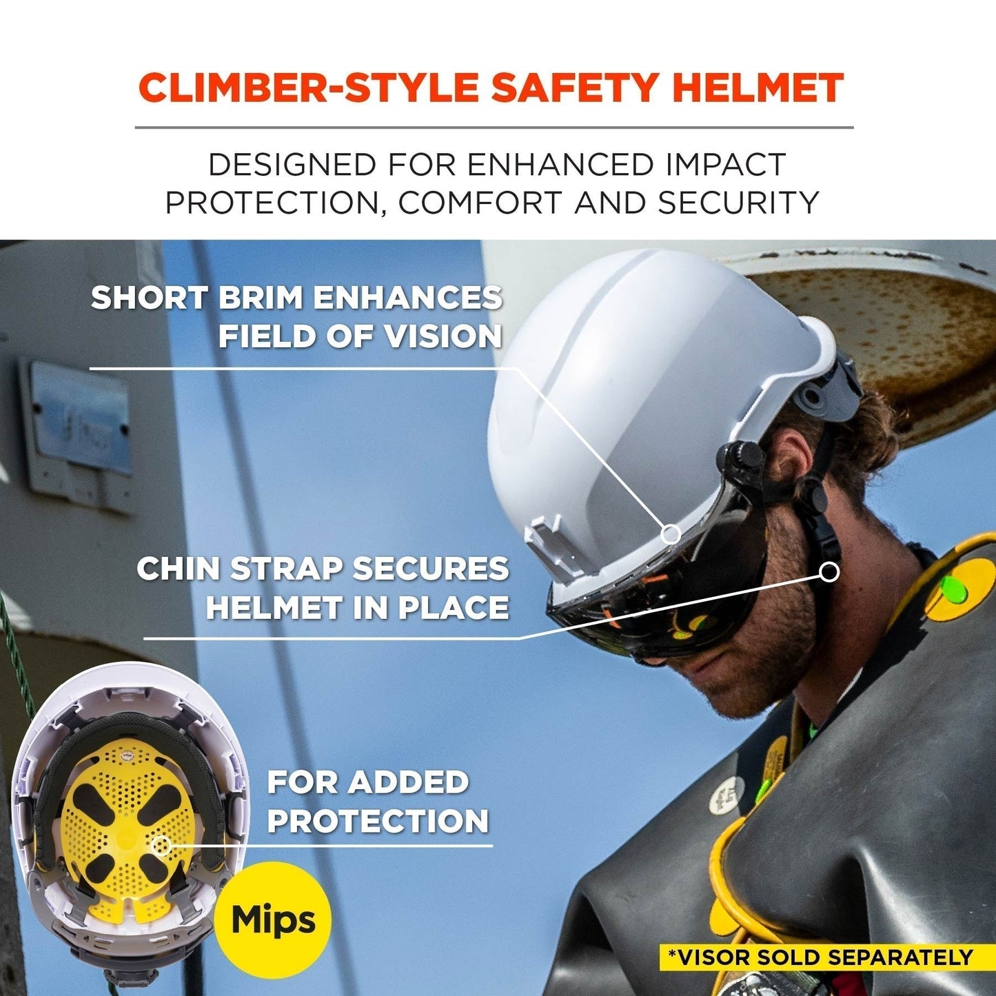 White Hard Hats - Ergodyne - Safe Mips Technology