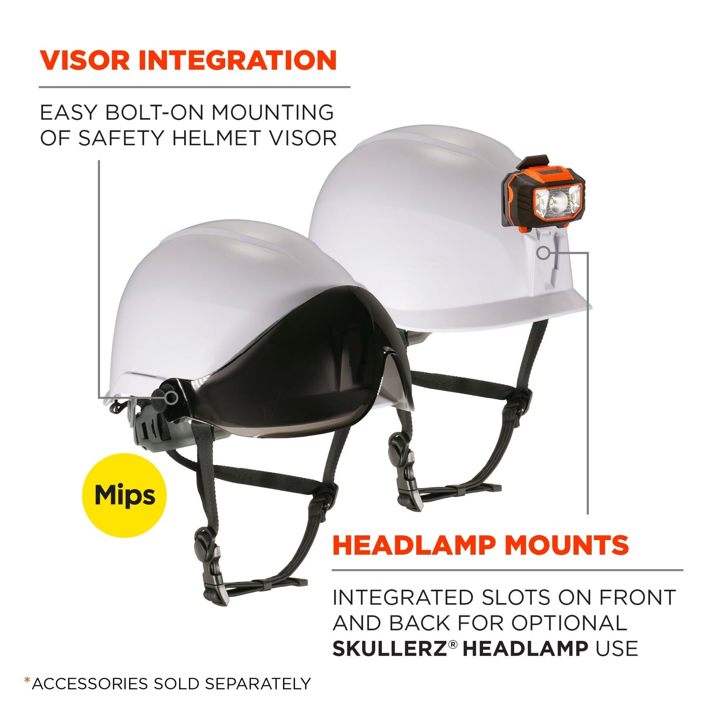 White Hard Hats - Ergodyne - Safe Mips Technology