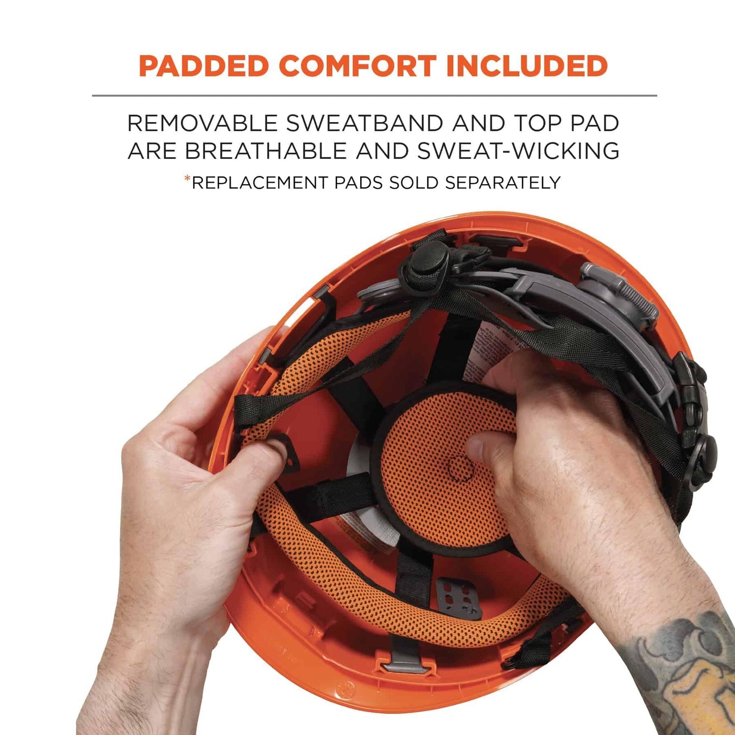 Orange Hard Hats - Ergodyne - Vented Ratchet Suspension
