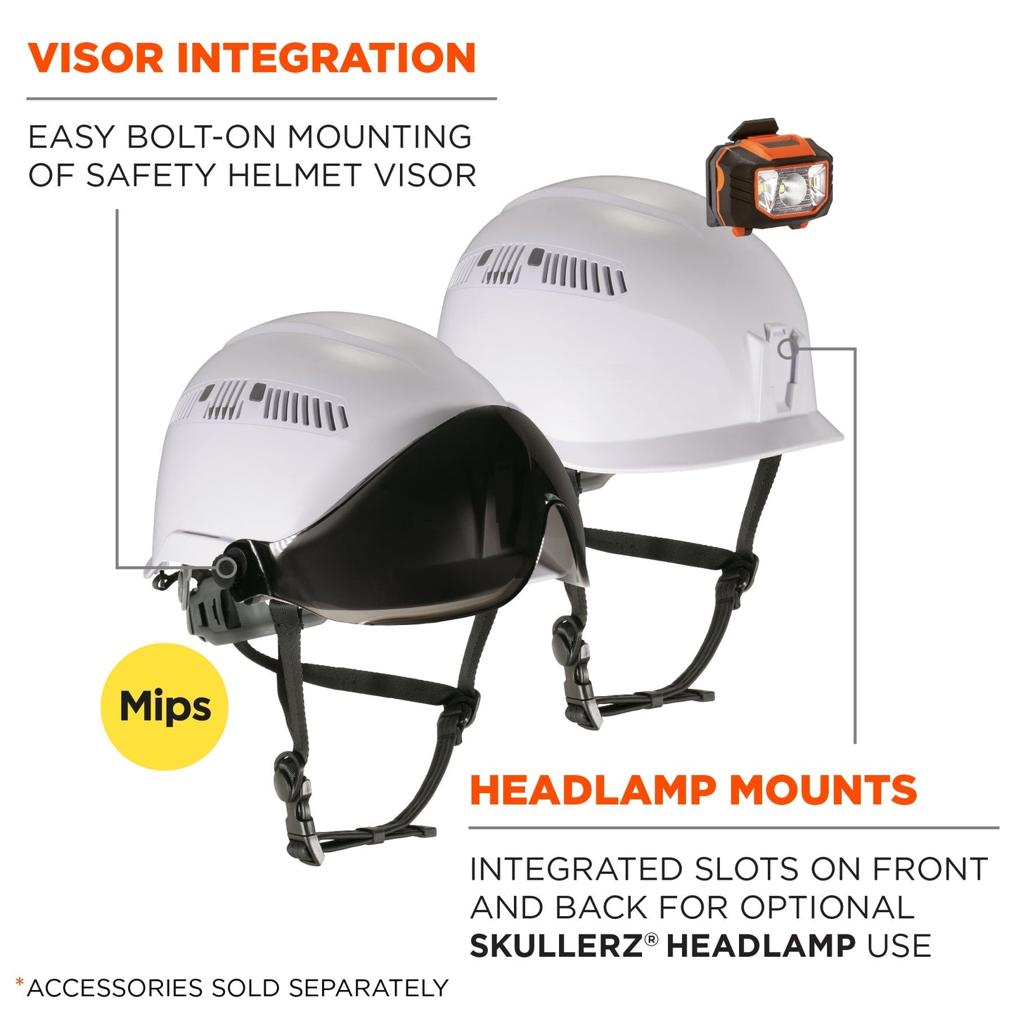 White Hard Hats - Ergodyne - Vented Safety Cap