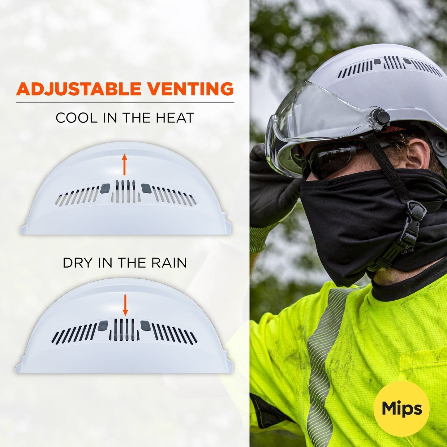 White Hard Hats - Ergodyne - Vented Safety Cap