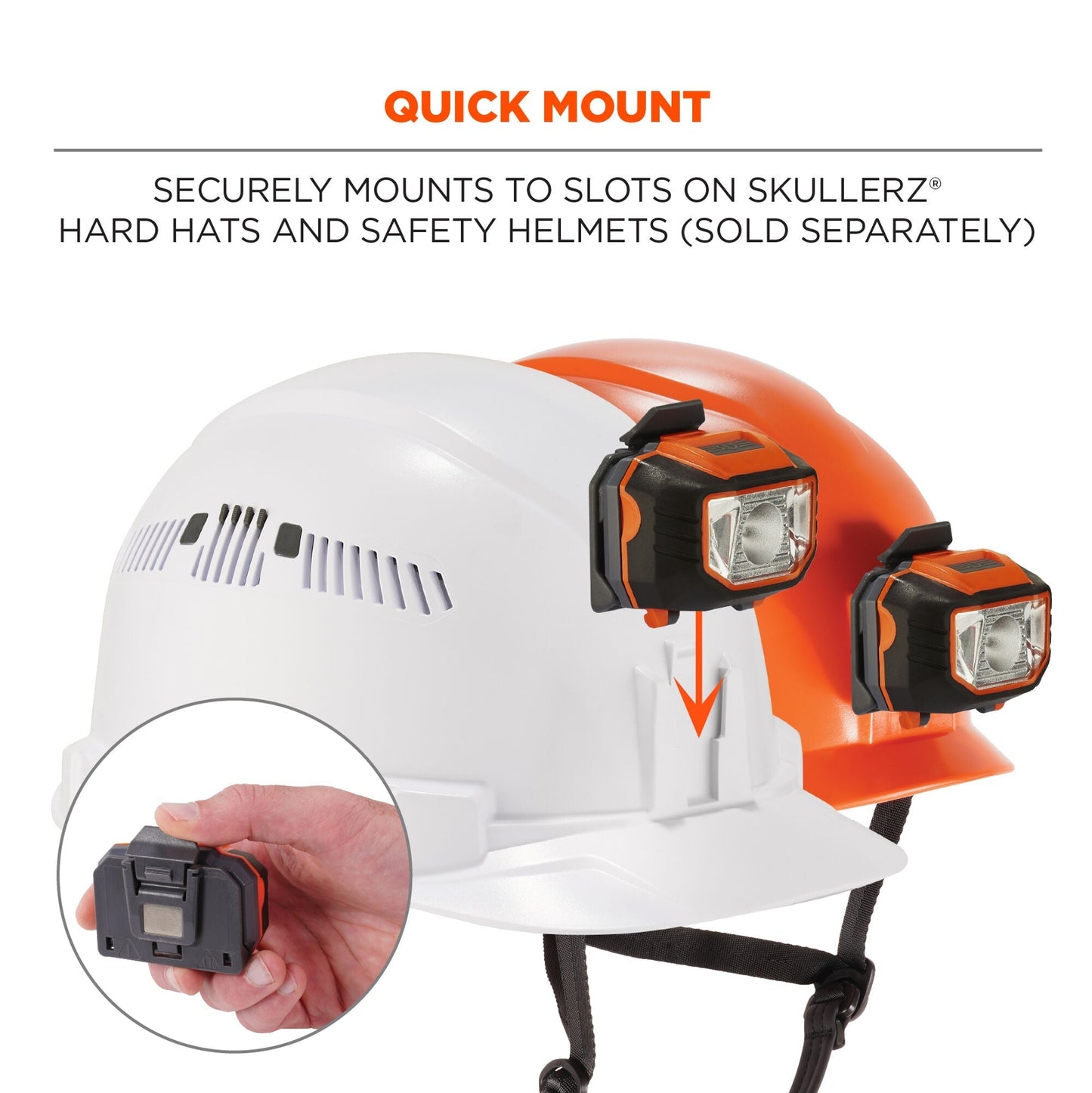 Orange Headlamps - Ergodyne - Secure Hard Hat Light