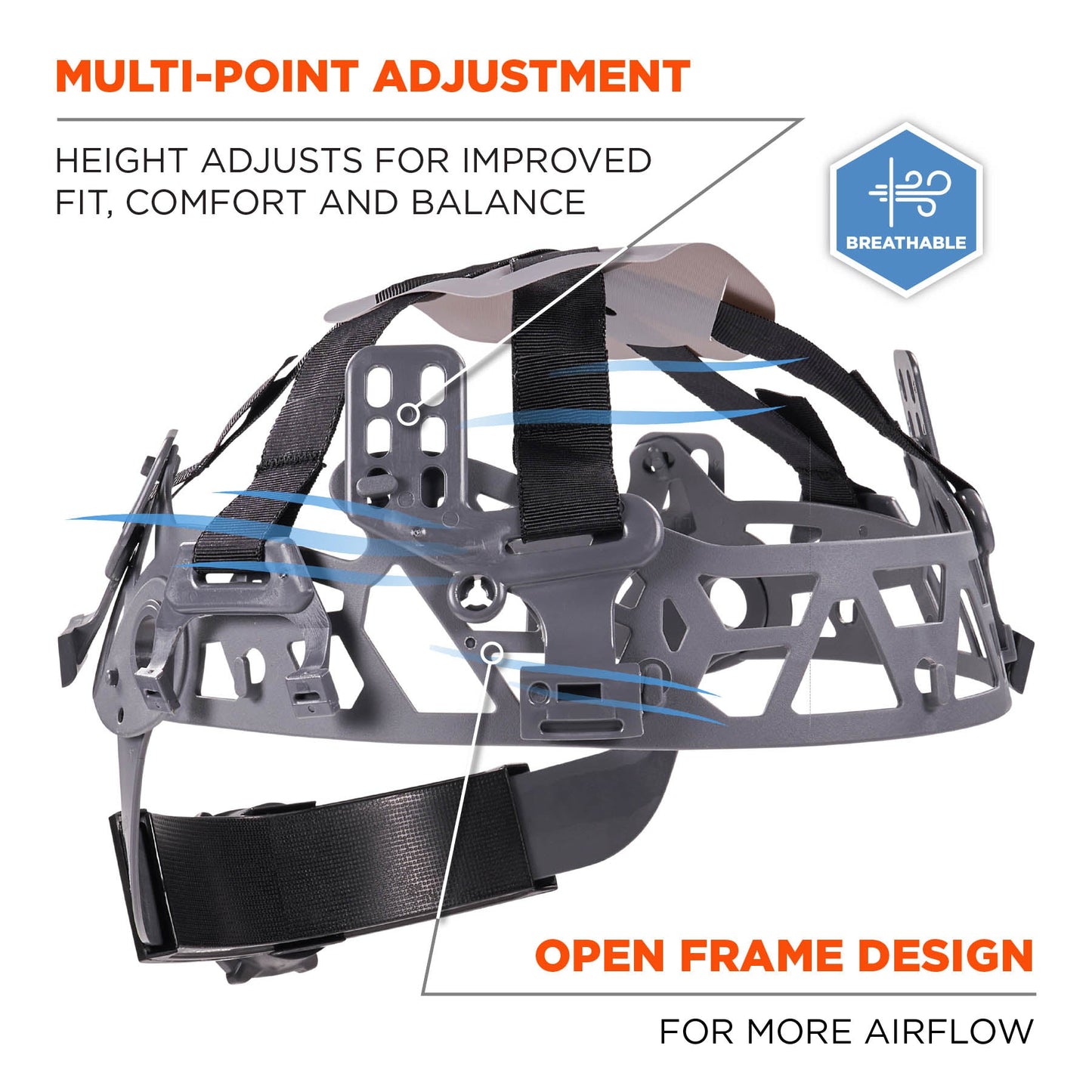 Gray Suspensions - Ergodyne - Comfortable Hard Hat Replacement