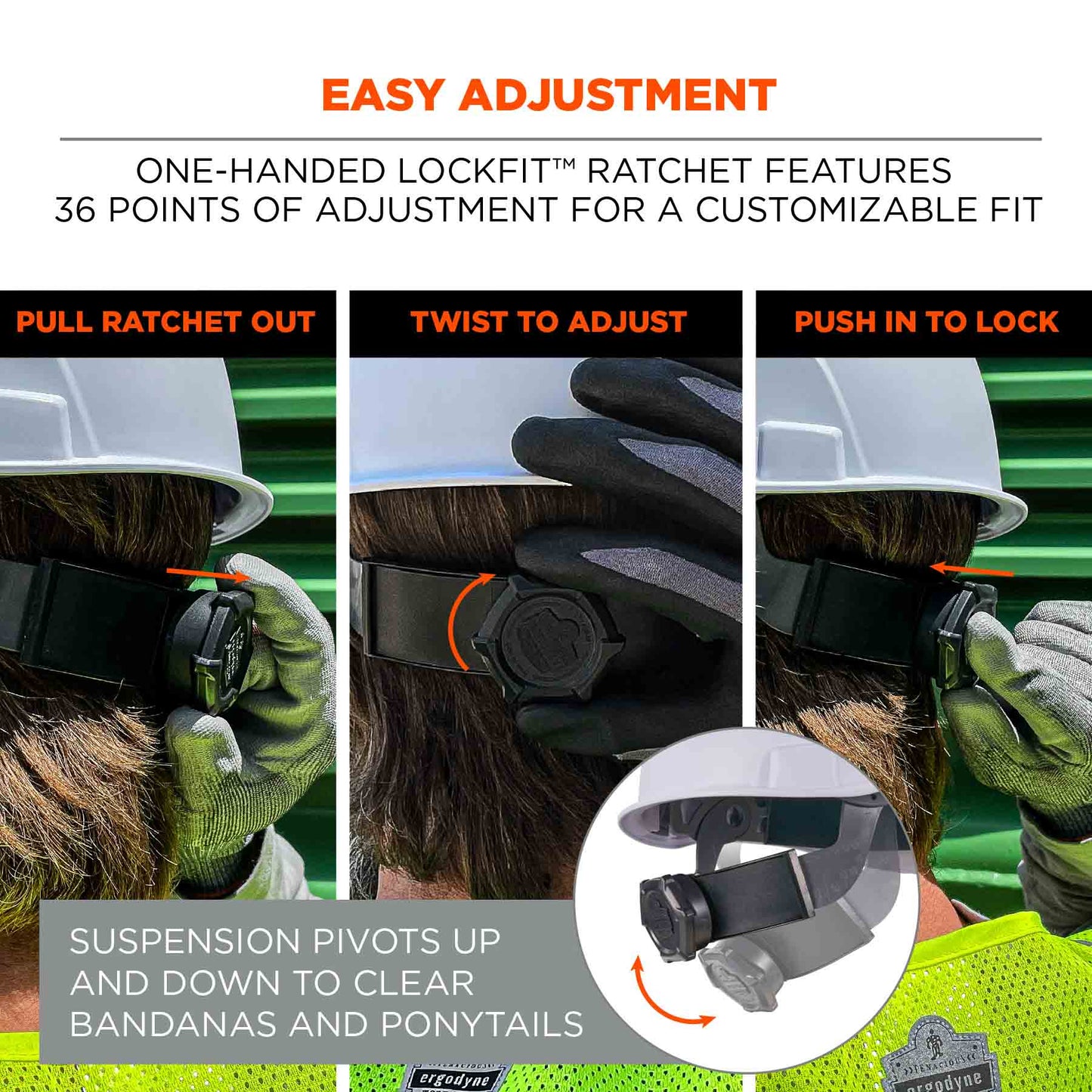 Gray Suspensions - Ergodyne - Comfortable Hard Hat Replacement
