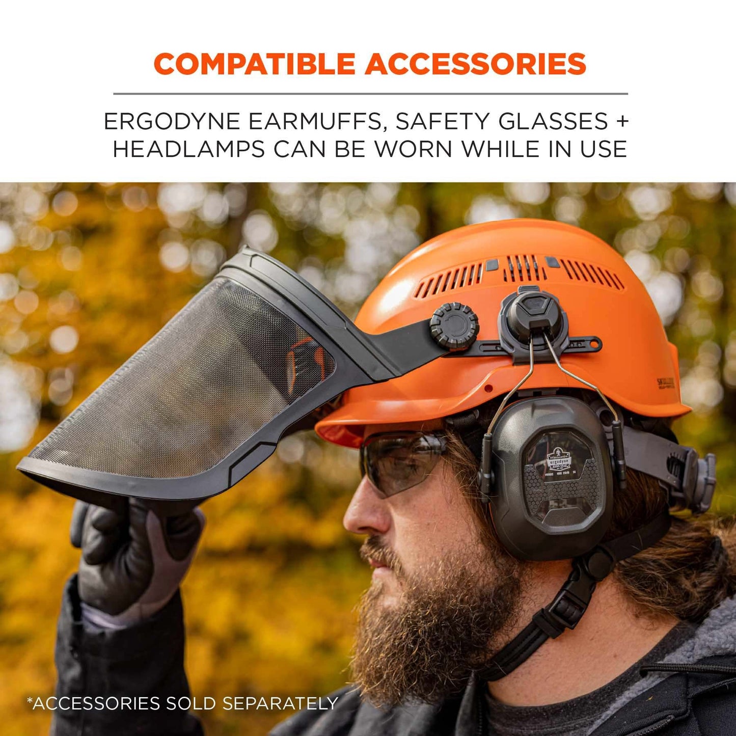 Gray Face Shields - Ergodyne - Mesh Adaptable Protection