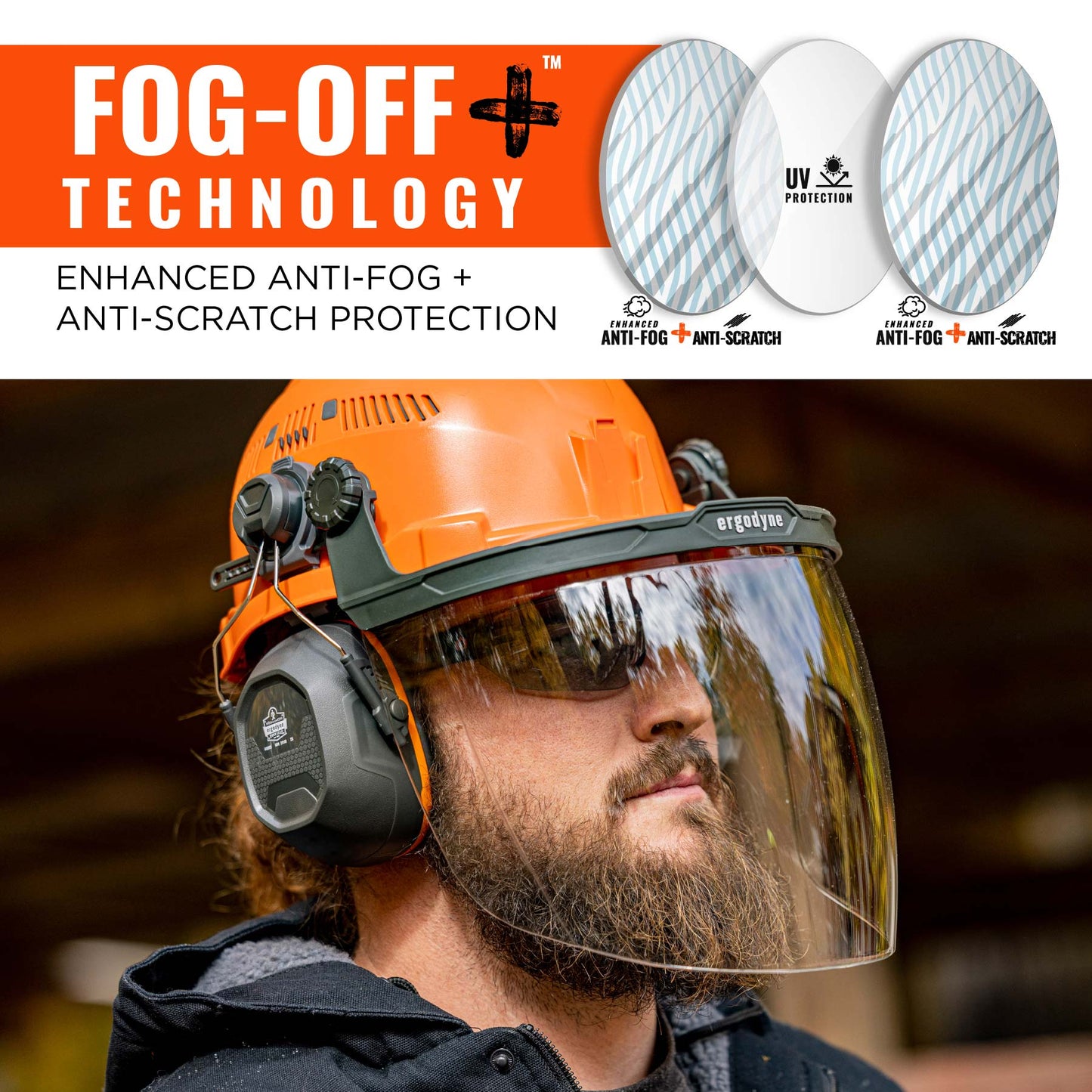 Clear Face Shields - Ergodyne - Impact-Resistant