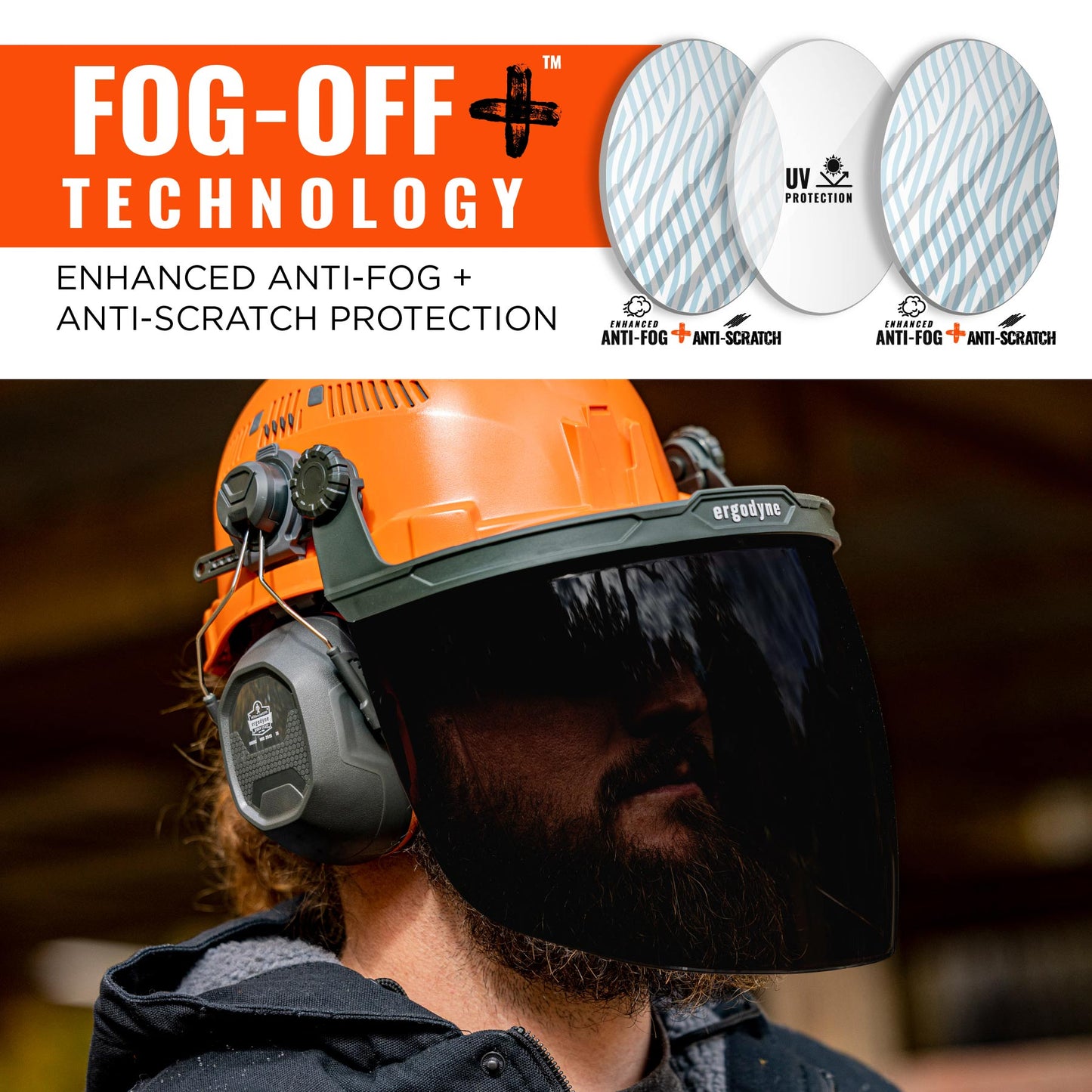 Clear Face Shields - Ergodyne - Impact-Resistant