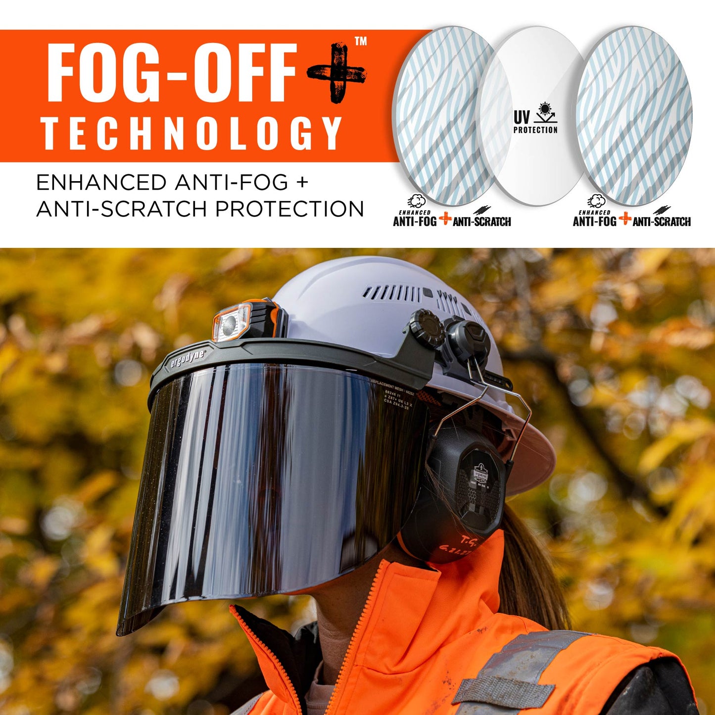 Clear Face Shields - Ergodyne - Anti-Scratch Design