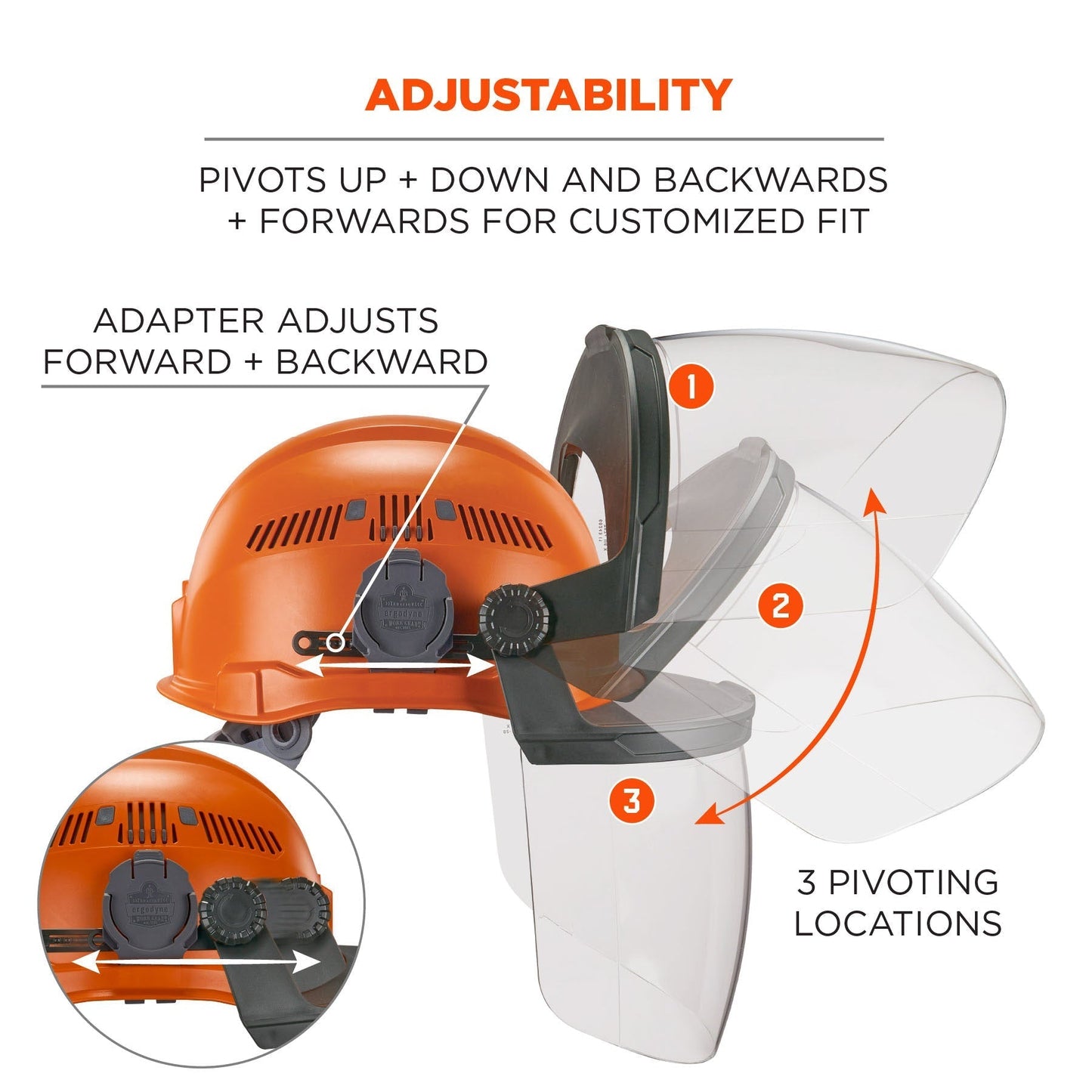Gray Adapters - Ergodyne - Face Shield Replacement