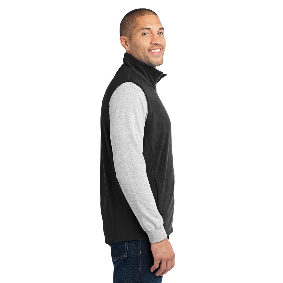 Black Microfleece Vest - Port Authority - Warm Layer