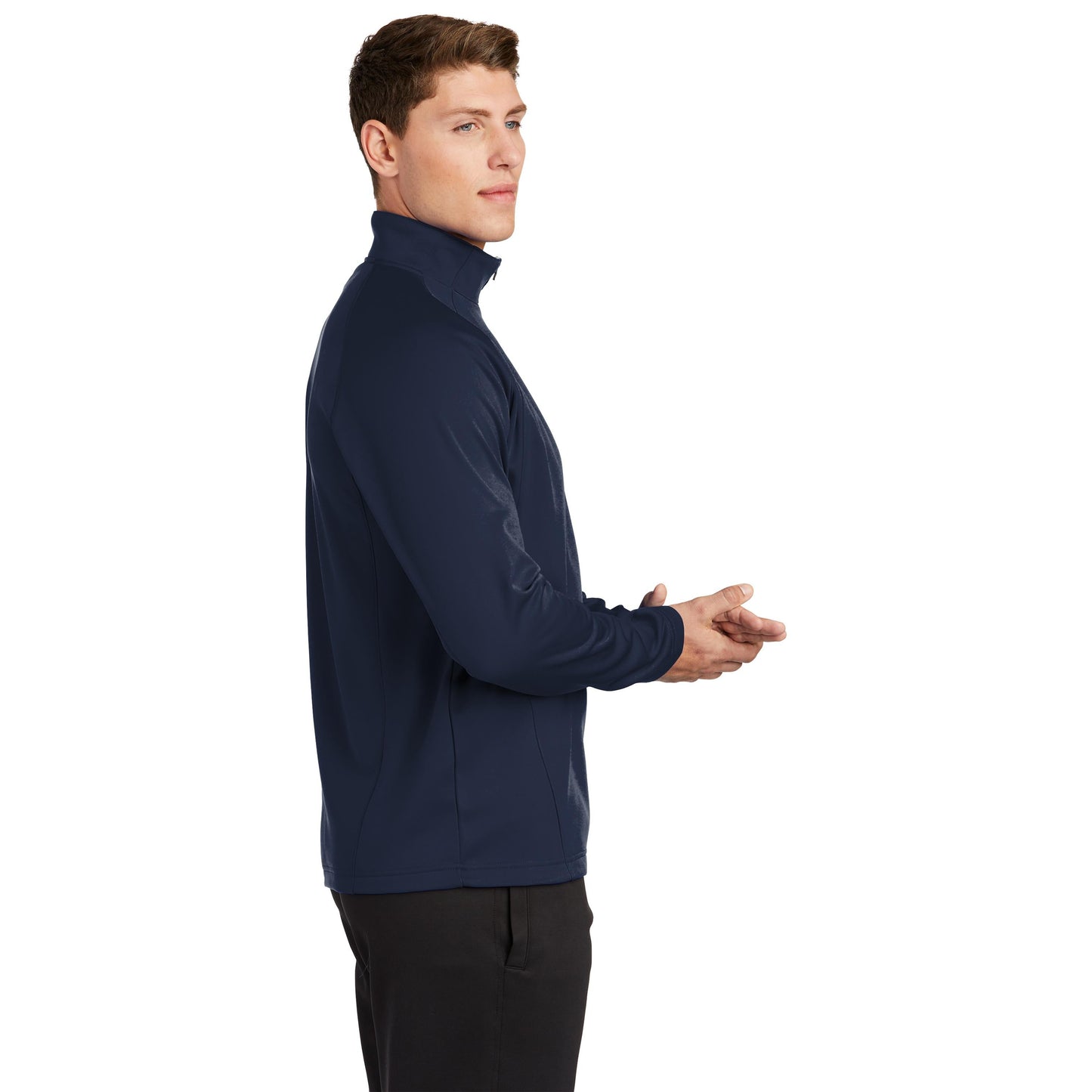 Black/Silver Sweatshirt - Sport-Tek - Warm Fleece