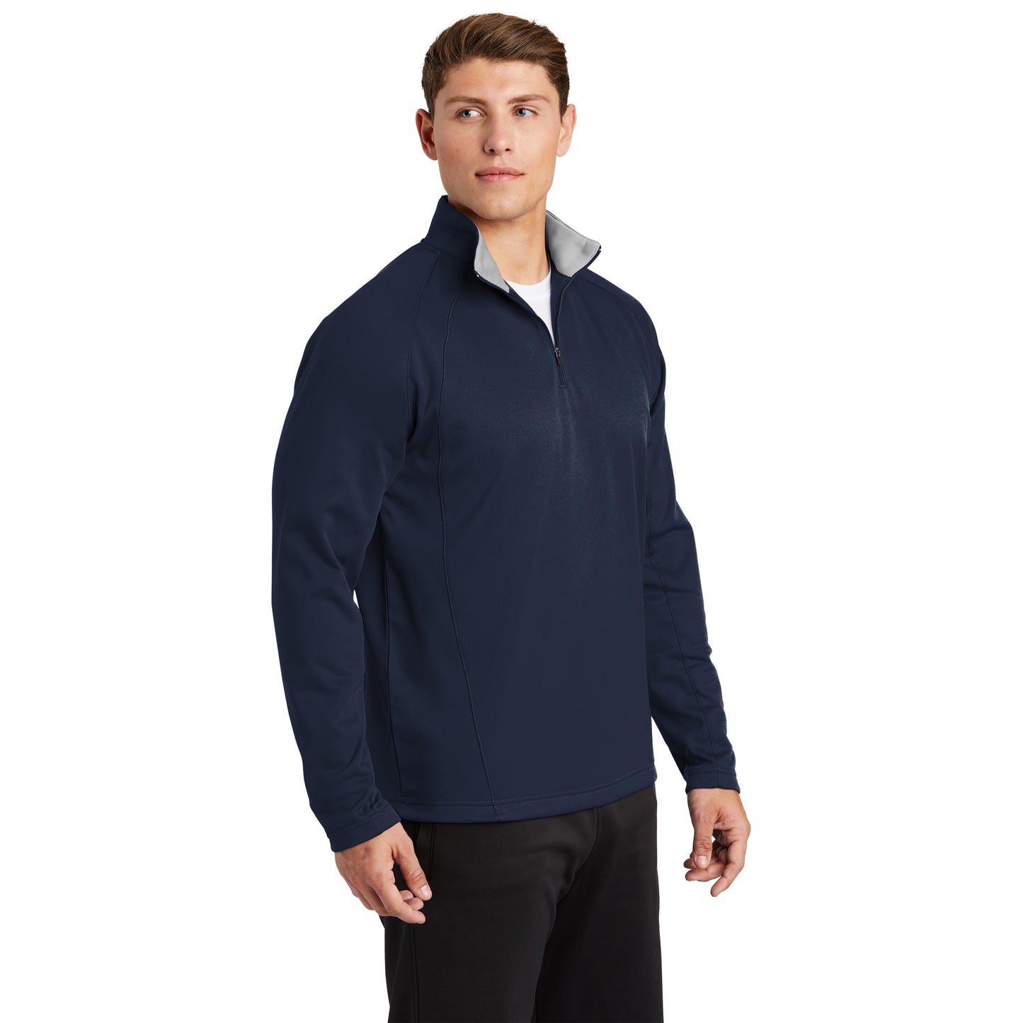 Black/Silver Sweatshirt - Sport-Tek - Warm Fleece