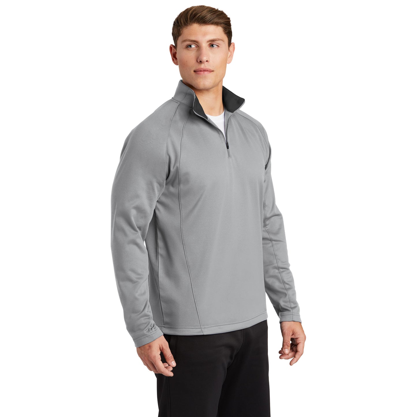 Black/Silver Sweatshirt - Sport-Tek - Warm Fleece